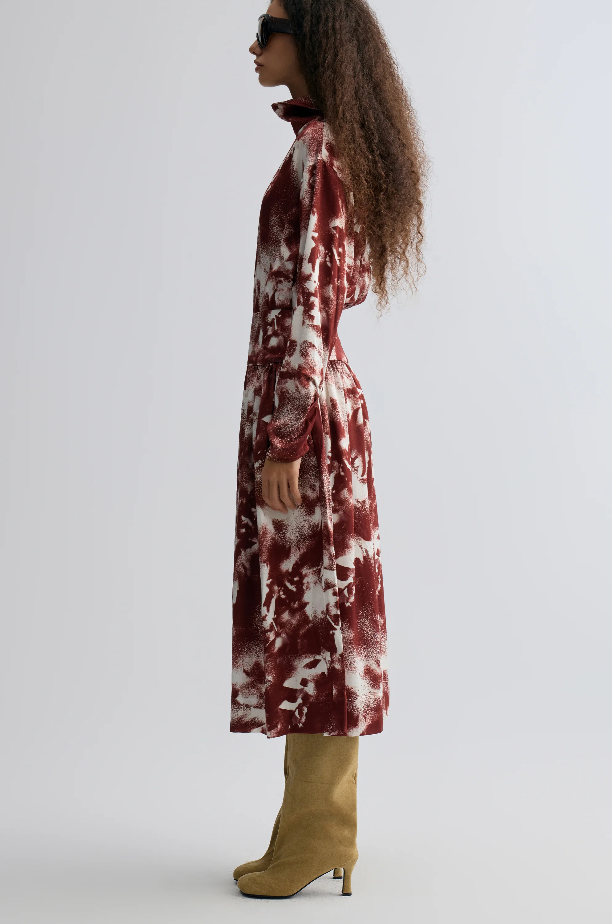 Abstract Flora Midi Dress - Image 4