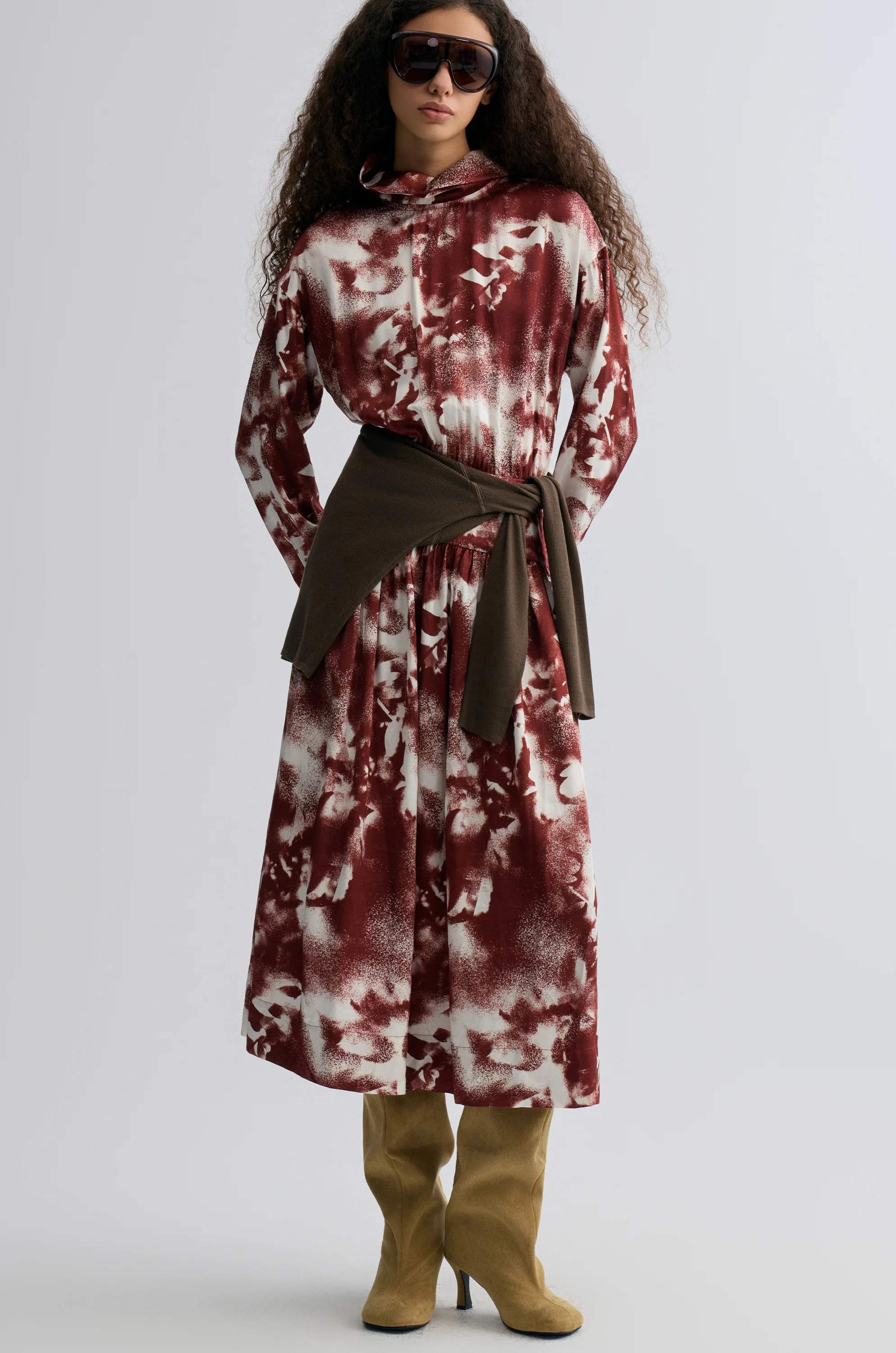 Abstract Flora Midi Dress - Image 5