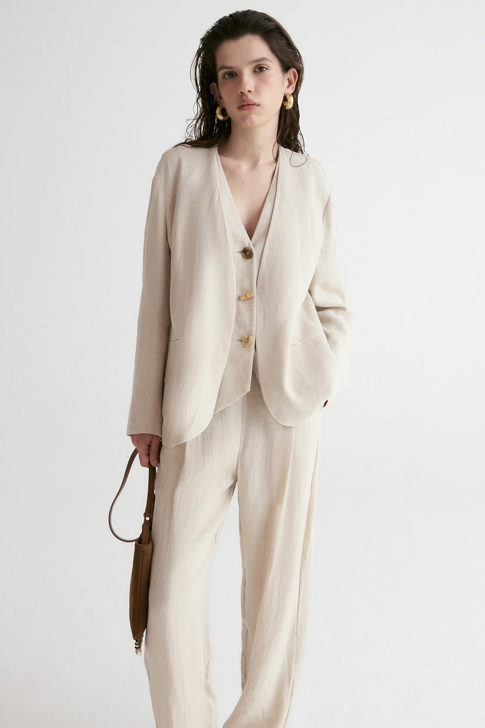 Annie Two-Piece Linen Blazer - Image 8