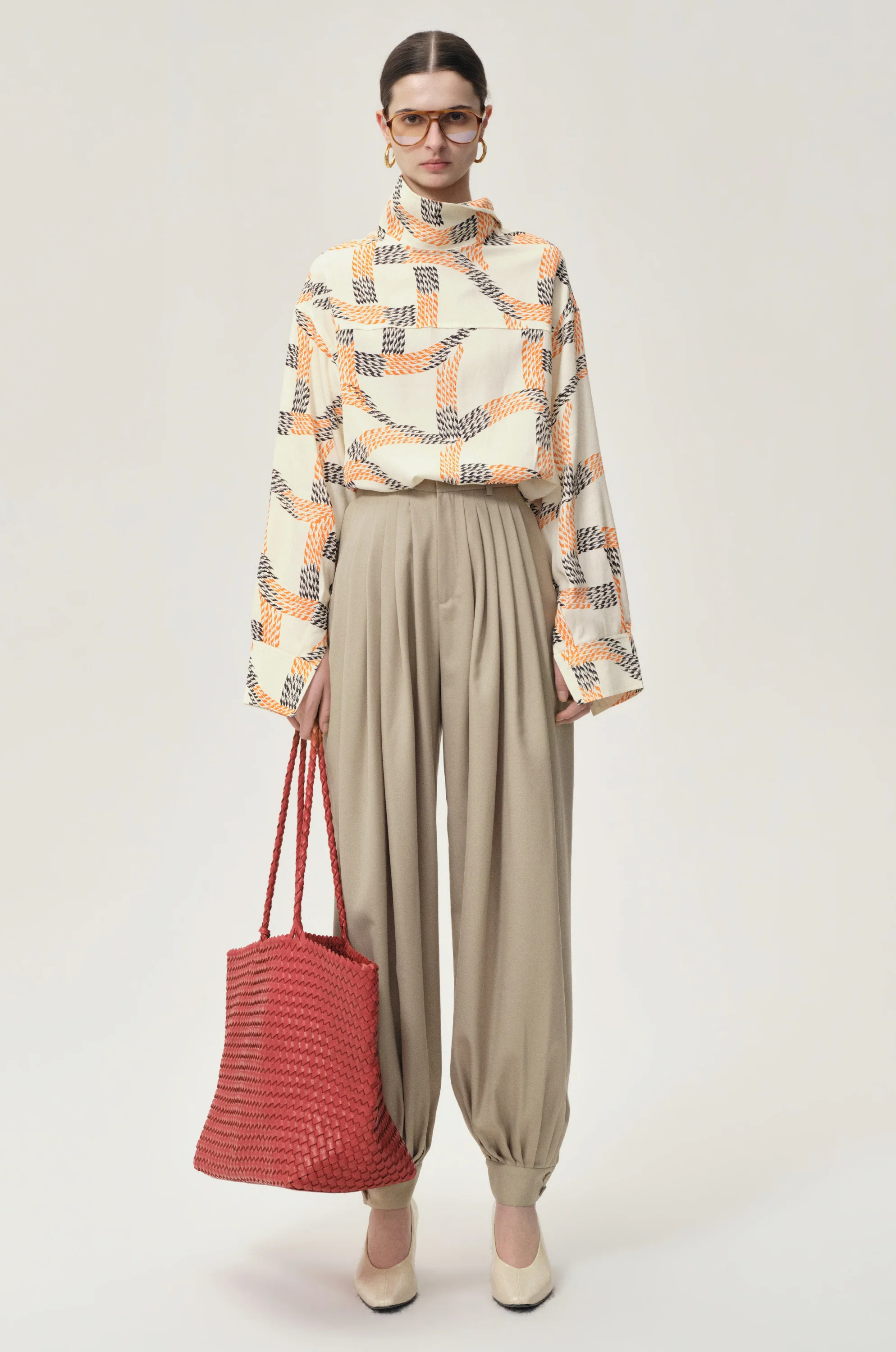 Balloon Pleat Trousers Fossil - Image 5