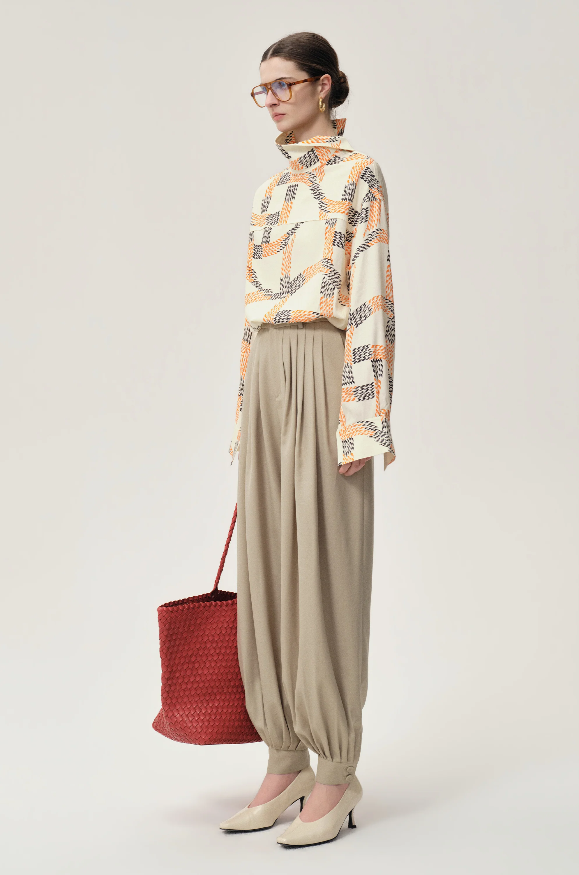 Balloon Pleat Trousers Fossil - Image 6