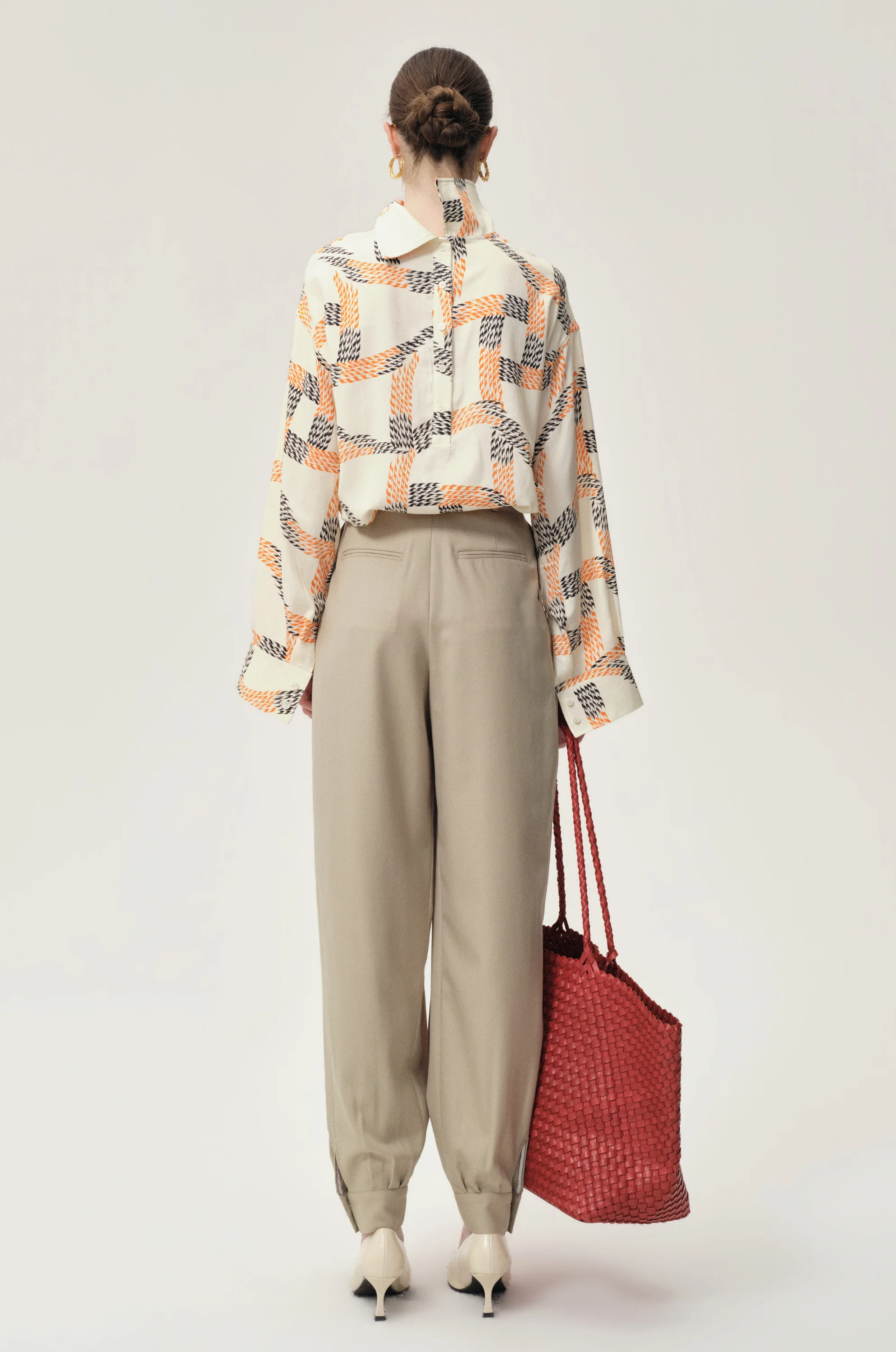 Balloon Pleat Trousers Fossil - Image 7