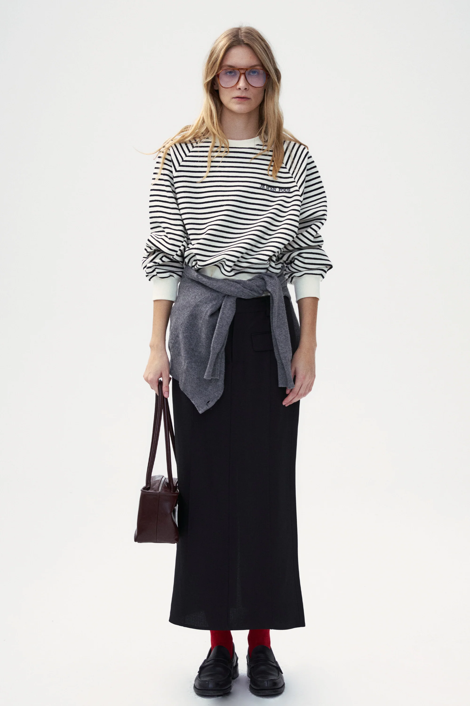 "Bon Voyage"  Capsule Collection - "JE M'EN FOUS" Embroidered Sweatshirt - Image 3