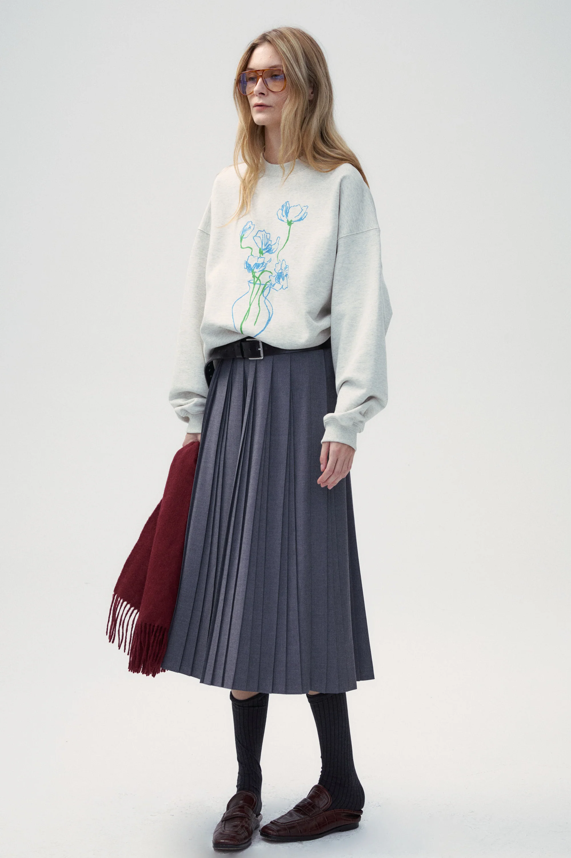 "Bon Voyage" Capsule Series - "Vase and the Blue Flower"  Sweatshirt - Image 4