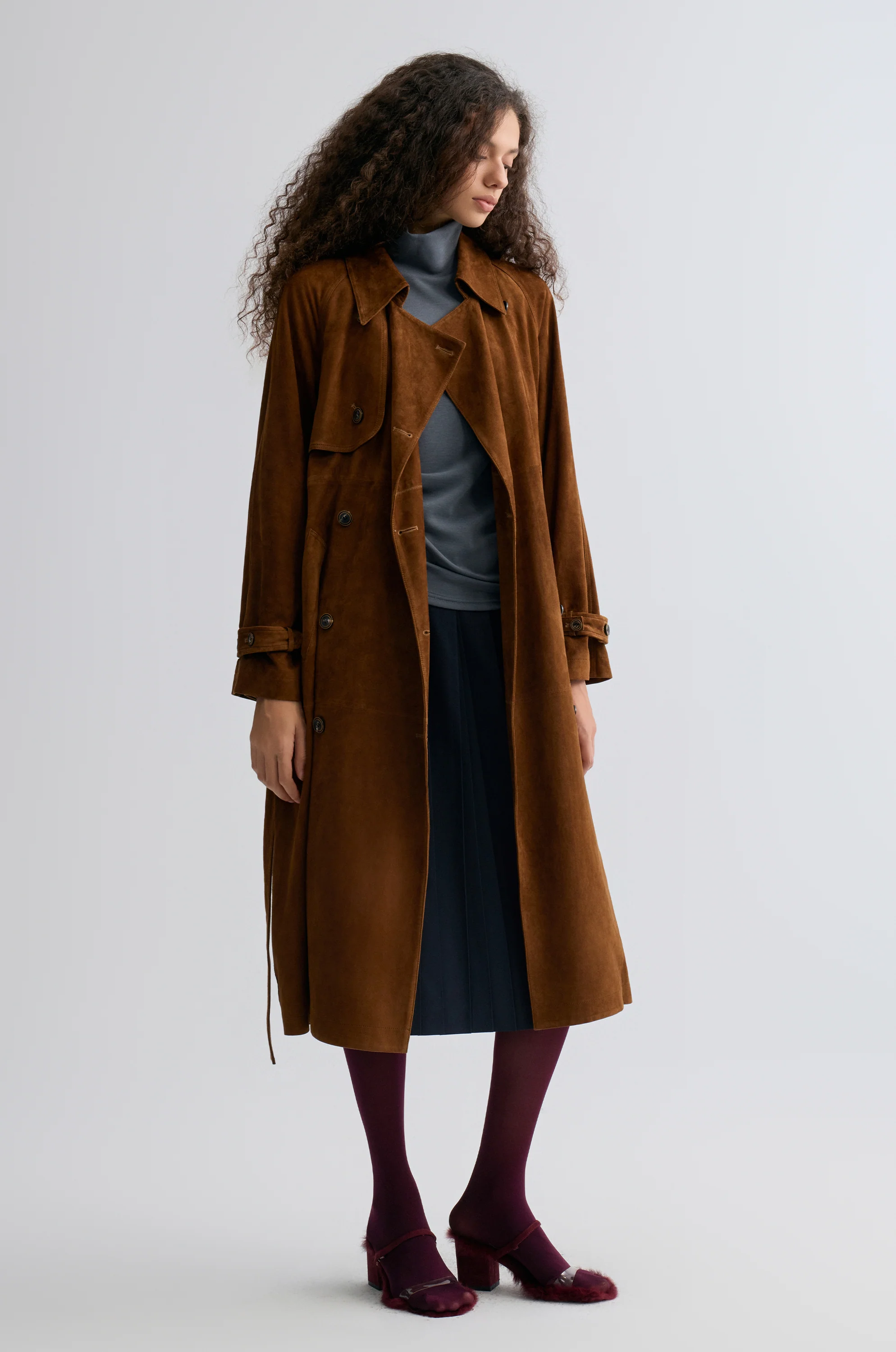 Bonnie Trenchcoat in Suede - Image 8