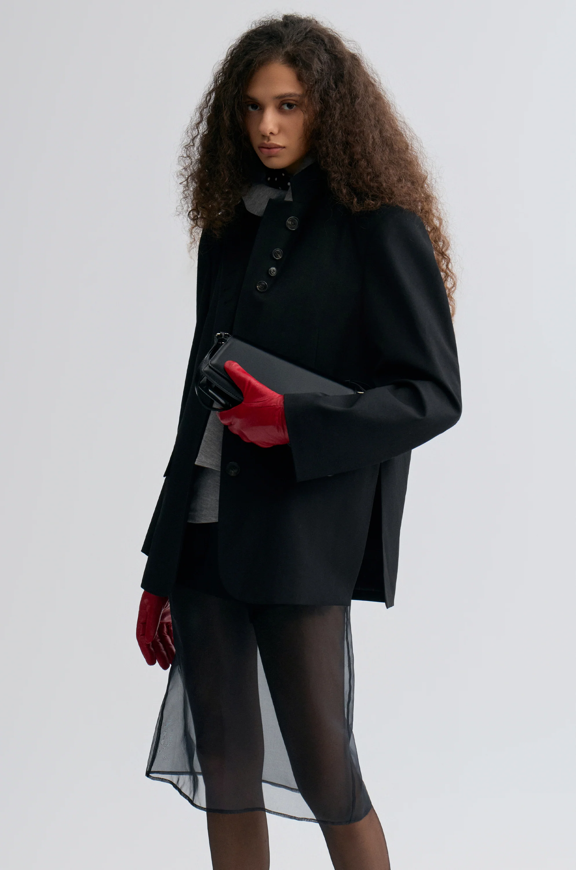 Boxy Single-Breasted Blazer Black - Image 6