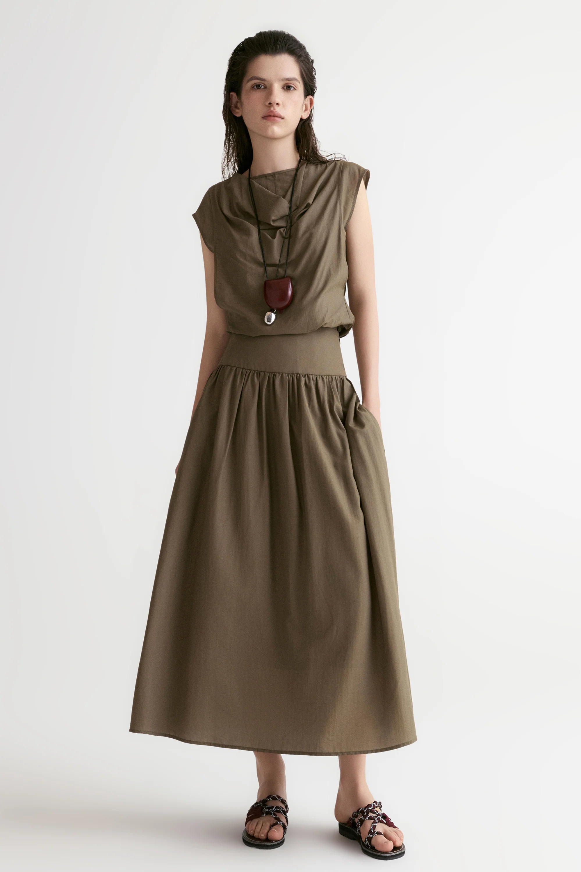 Breeze Full Skirt-Olive - Image 3