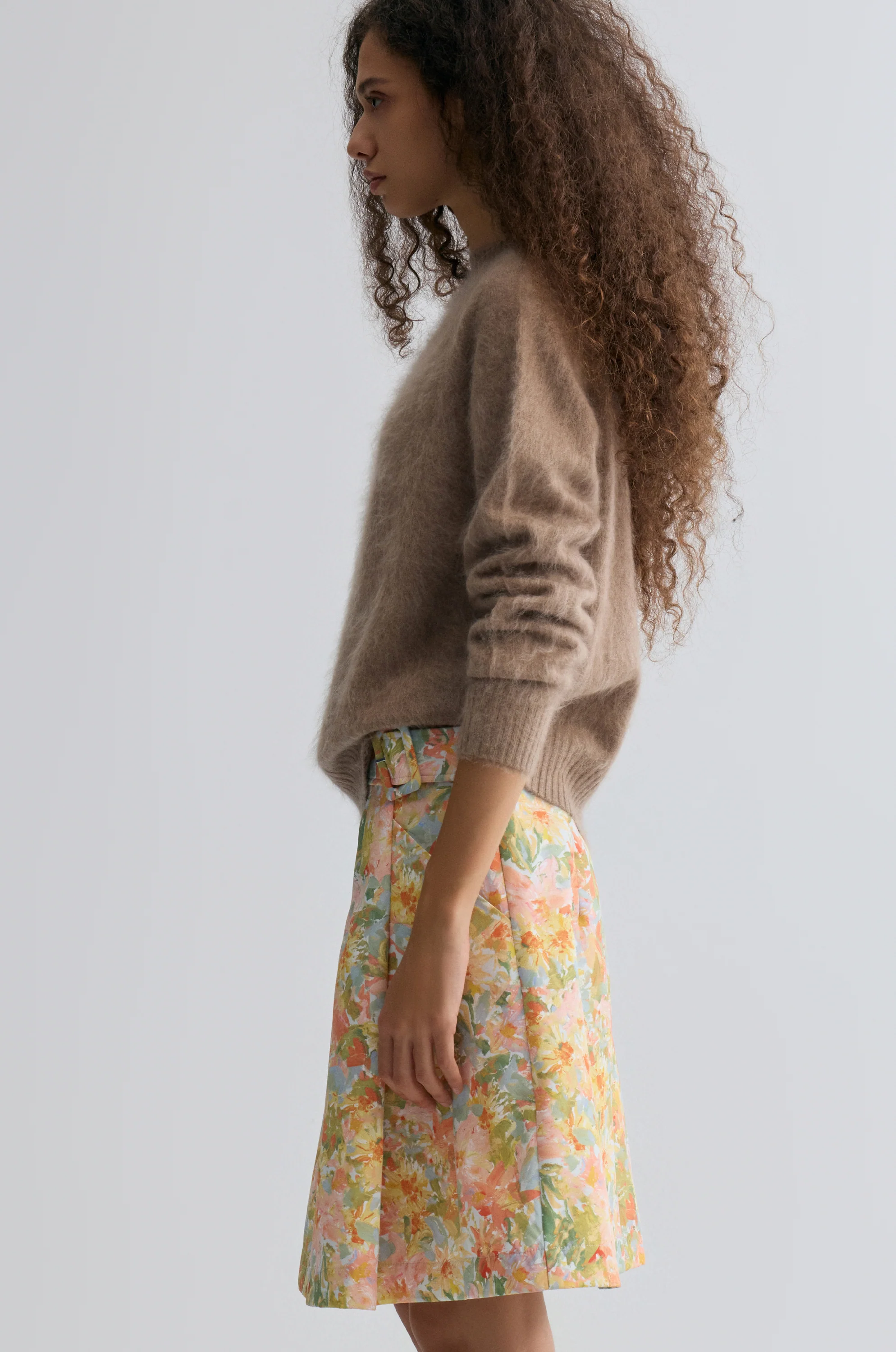 Buttery Boxy Brushed Wool Sweater Truffle Melange - Image 4