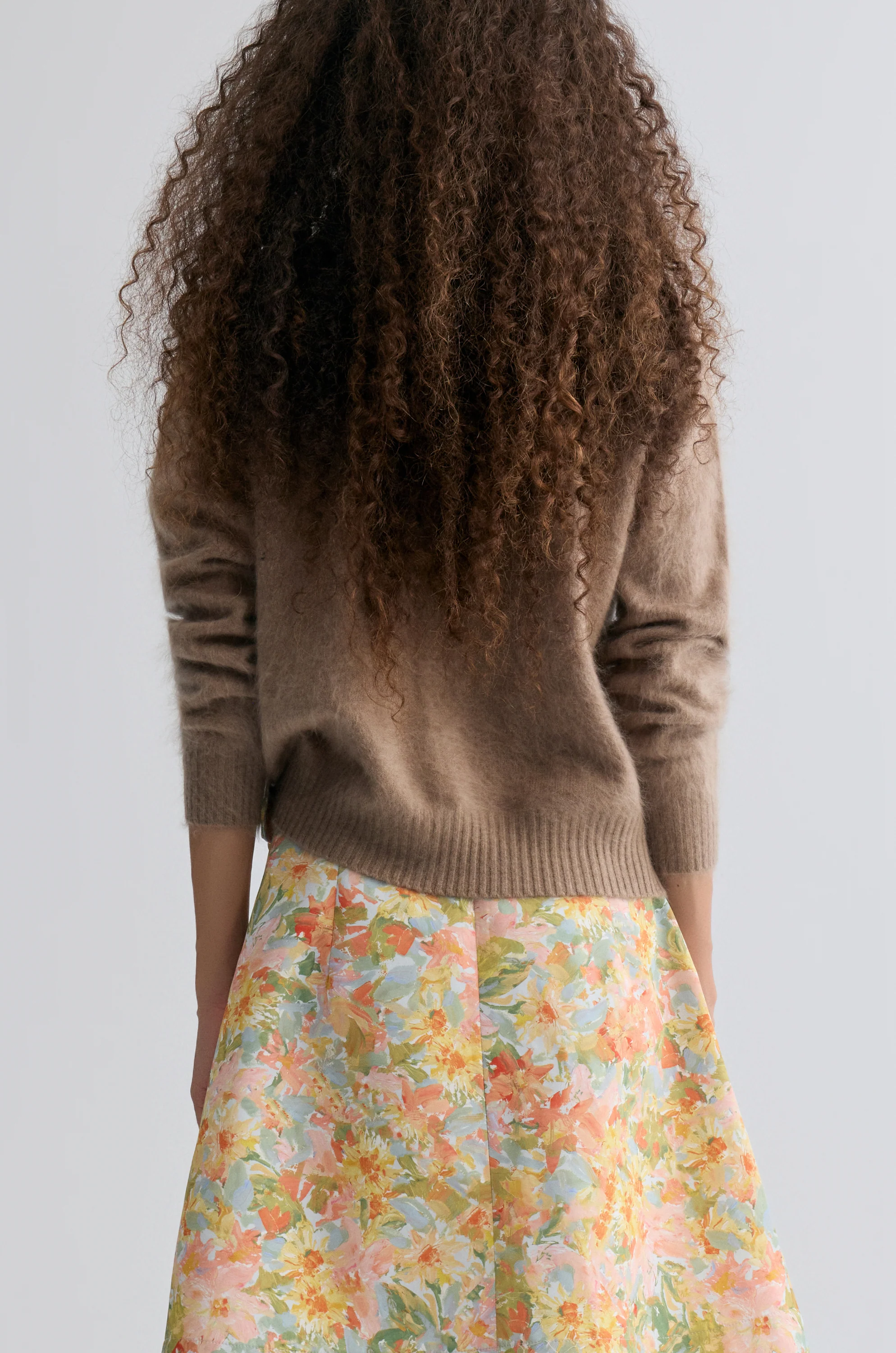 Buttery Boxy Brushed Wool Sweater Truffle Melange - Image 5
