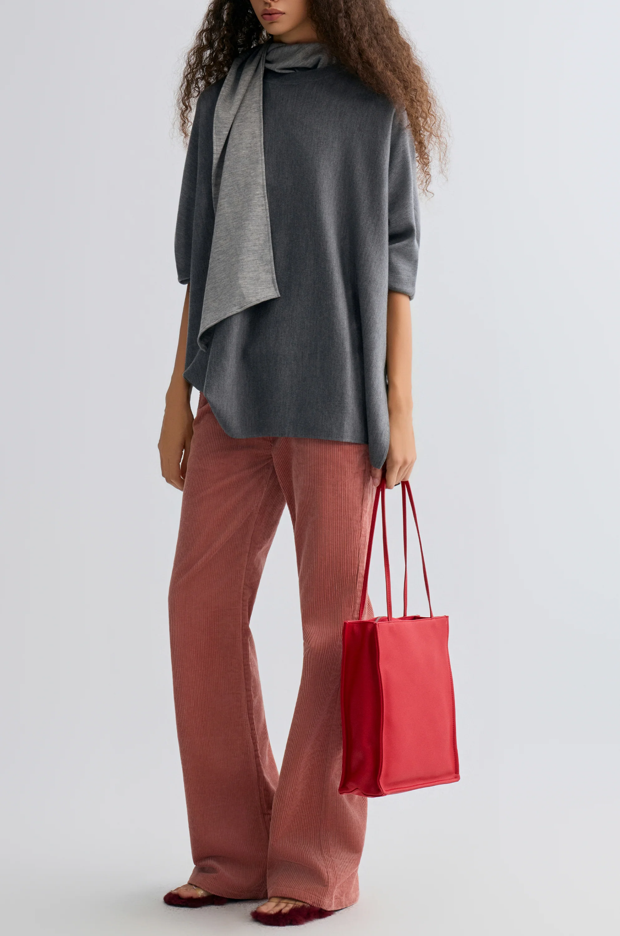 Cozy Merino Wool Sweater Grey Melange - Image 4