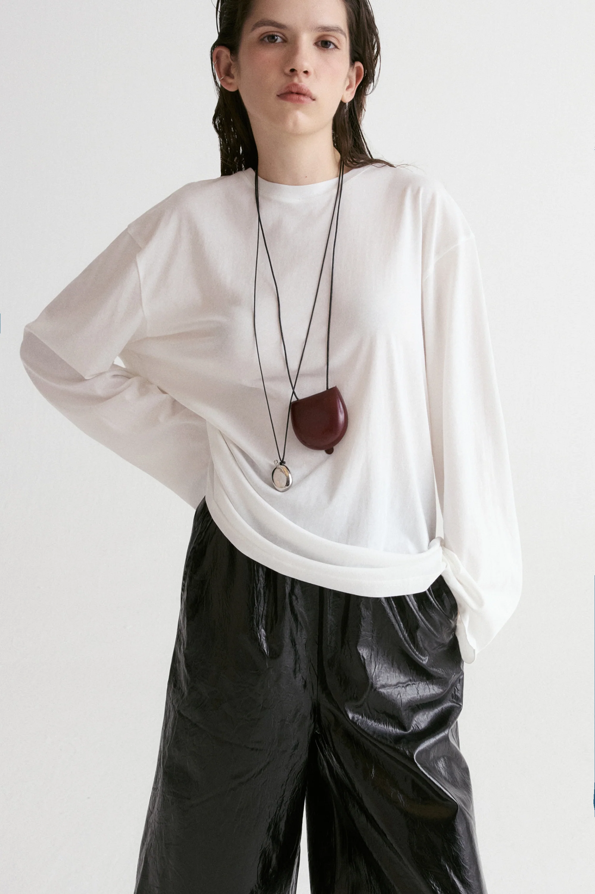 Frame Unisex Long-Sleeve T-shirt-White - Image 3