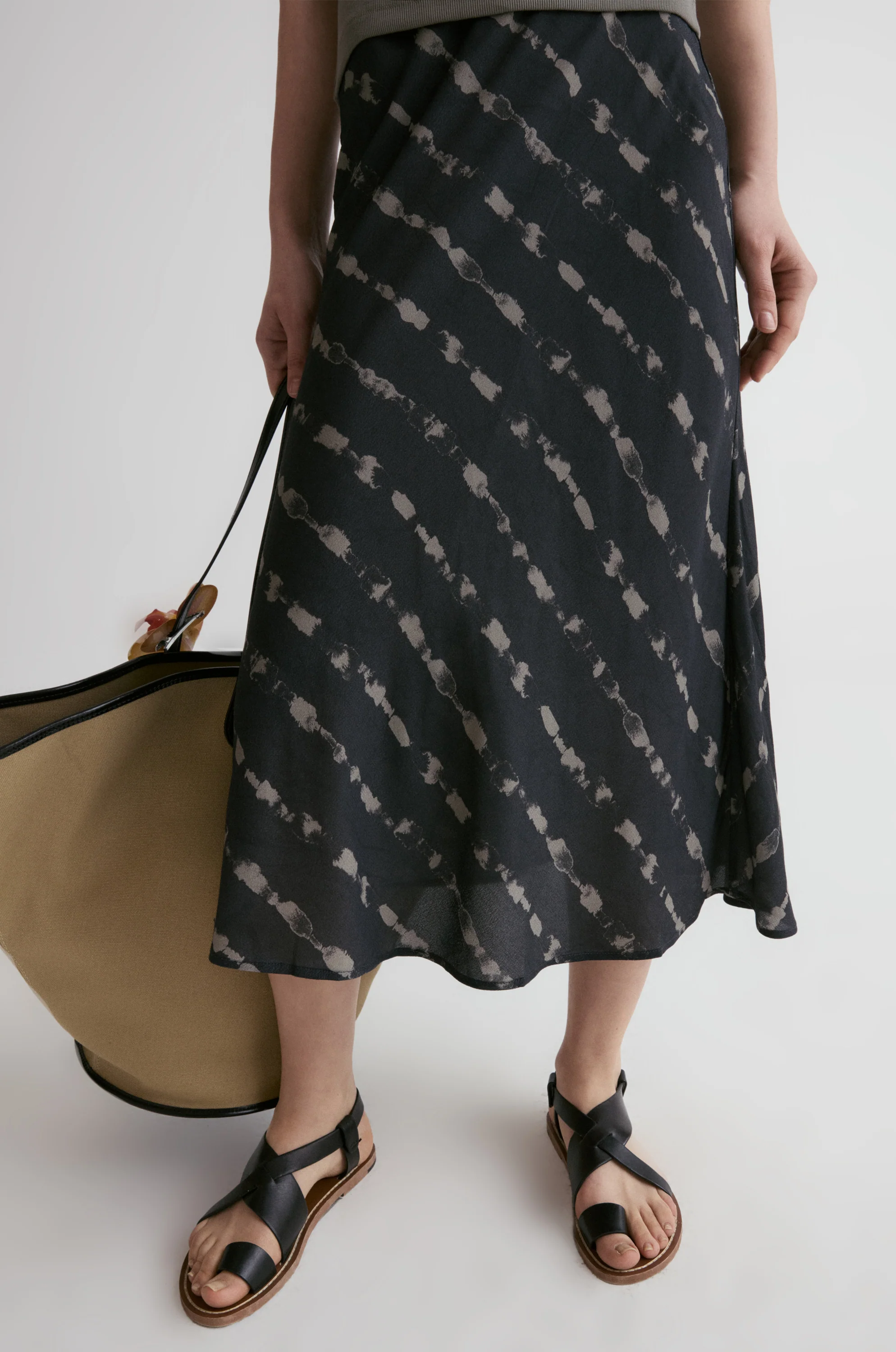 Hand-drawn Stripe Midi Skirt - Image 5