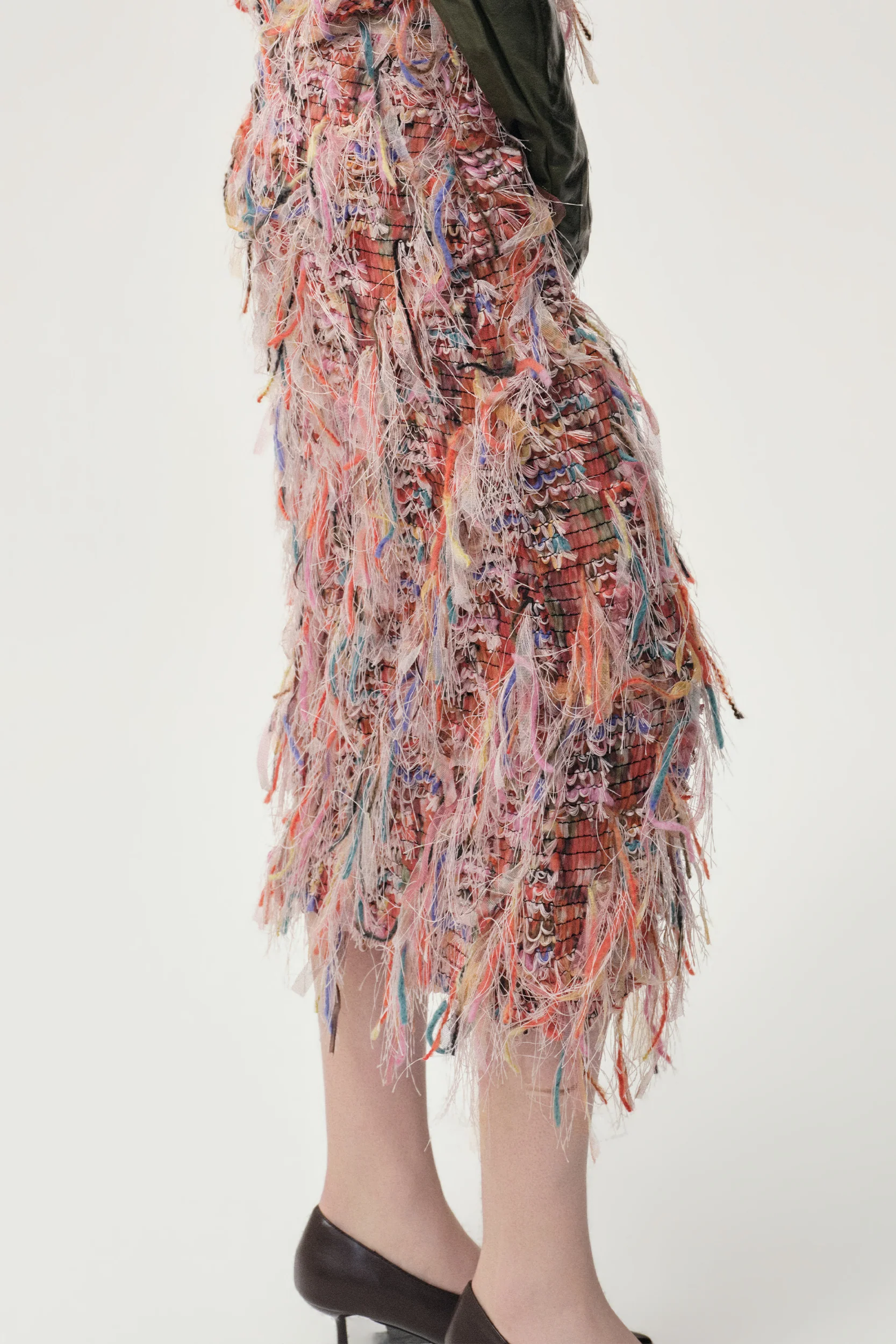 Julie Fringed Midi Skirt Pink - Image 2