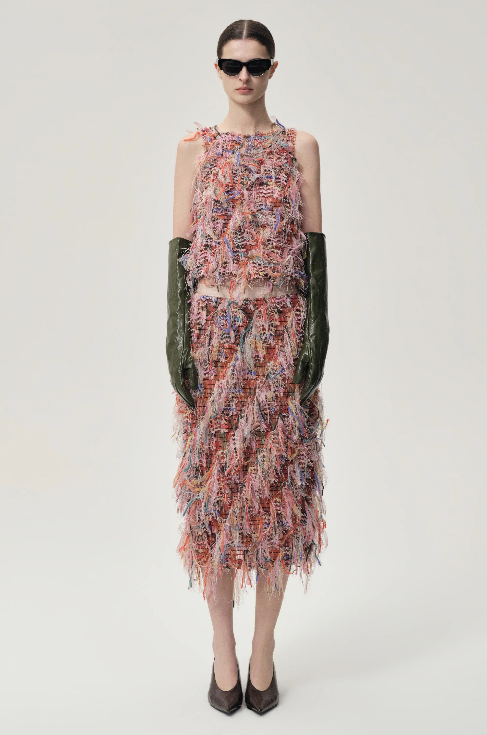 Julie Fringed Midi Skirt Pink - Image 3