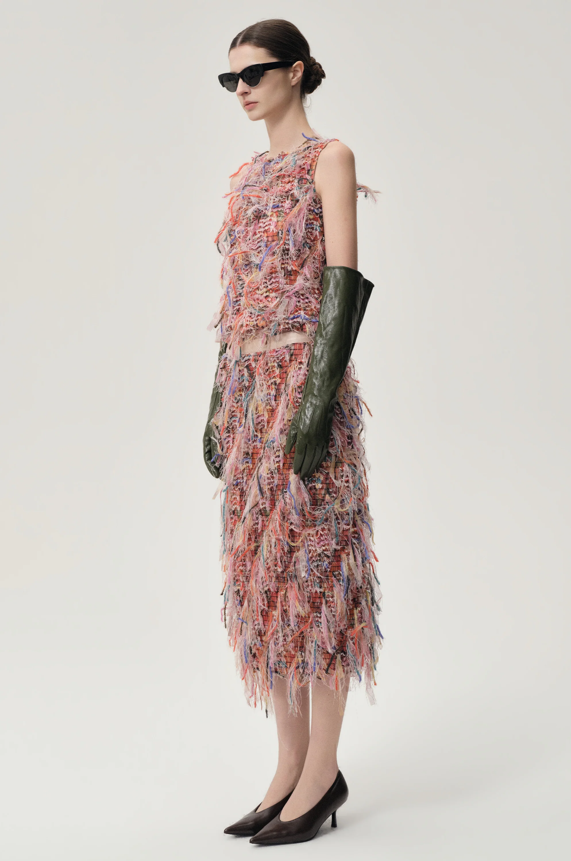 Julie Fringed Midi Skirt Pink - Image 4