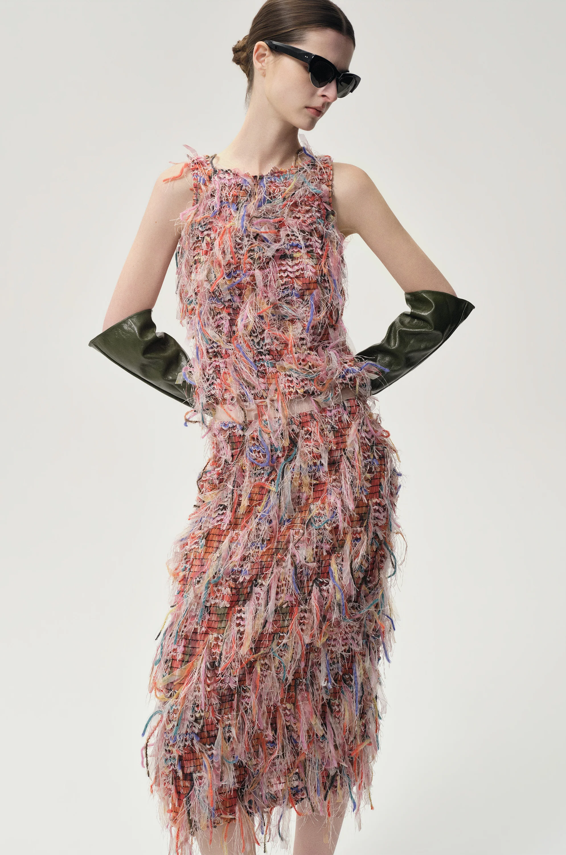 Julie Fringed Midi Skirt Pink - Image 6