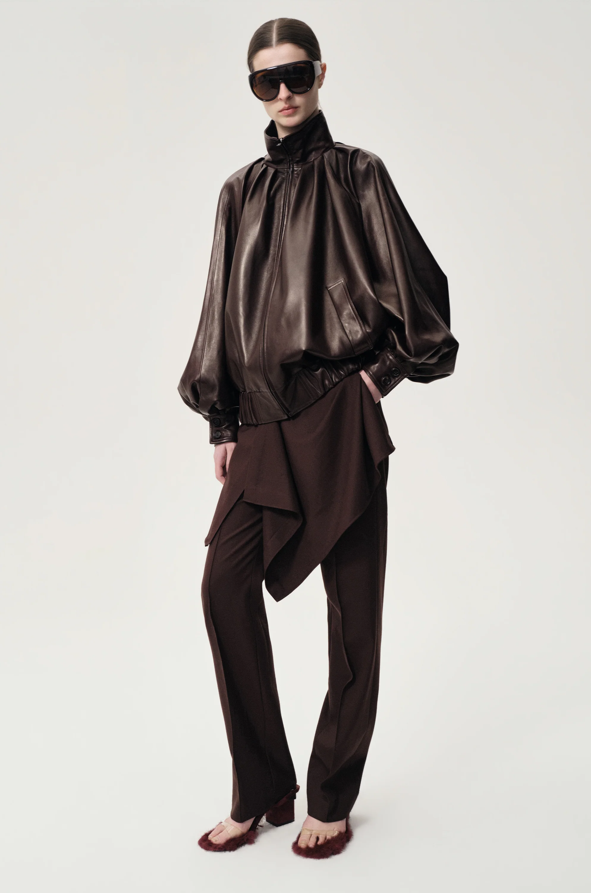 Layered Skirt Trousers Rum - Image 10