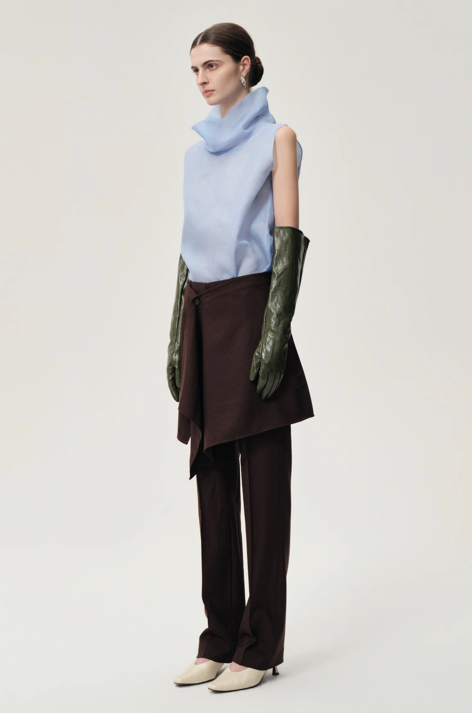 Layered Skirt Trousers Rum - Image 6
