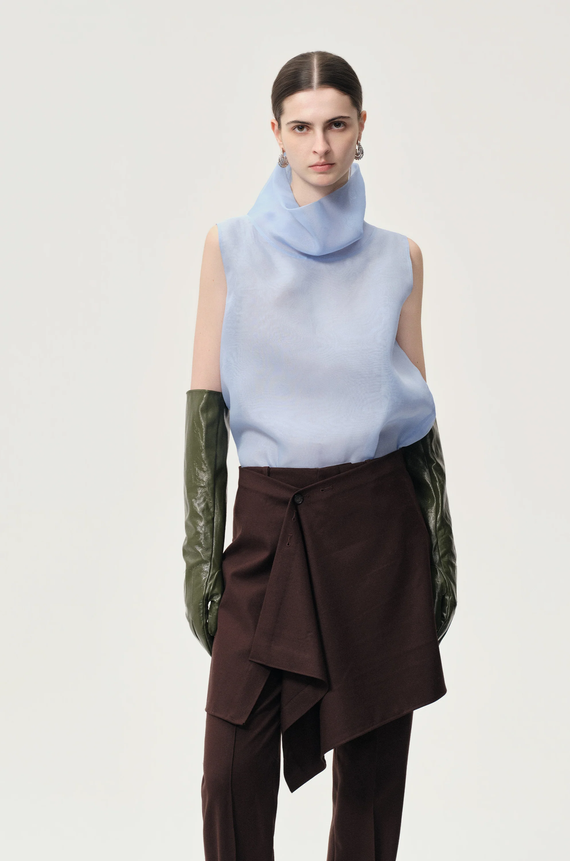 Layered Skirt Trousers Rum - Image 7