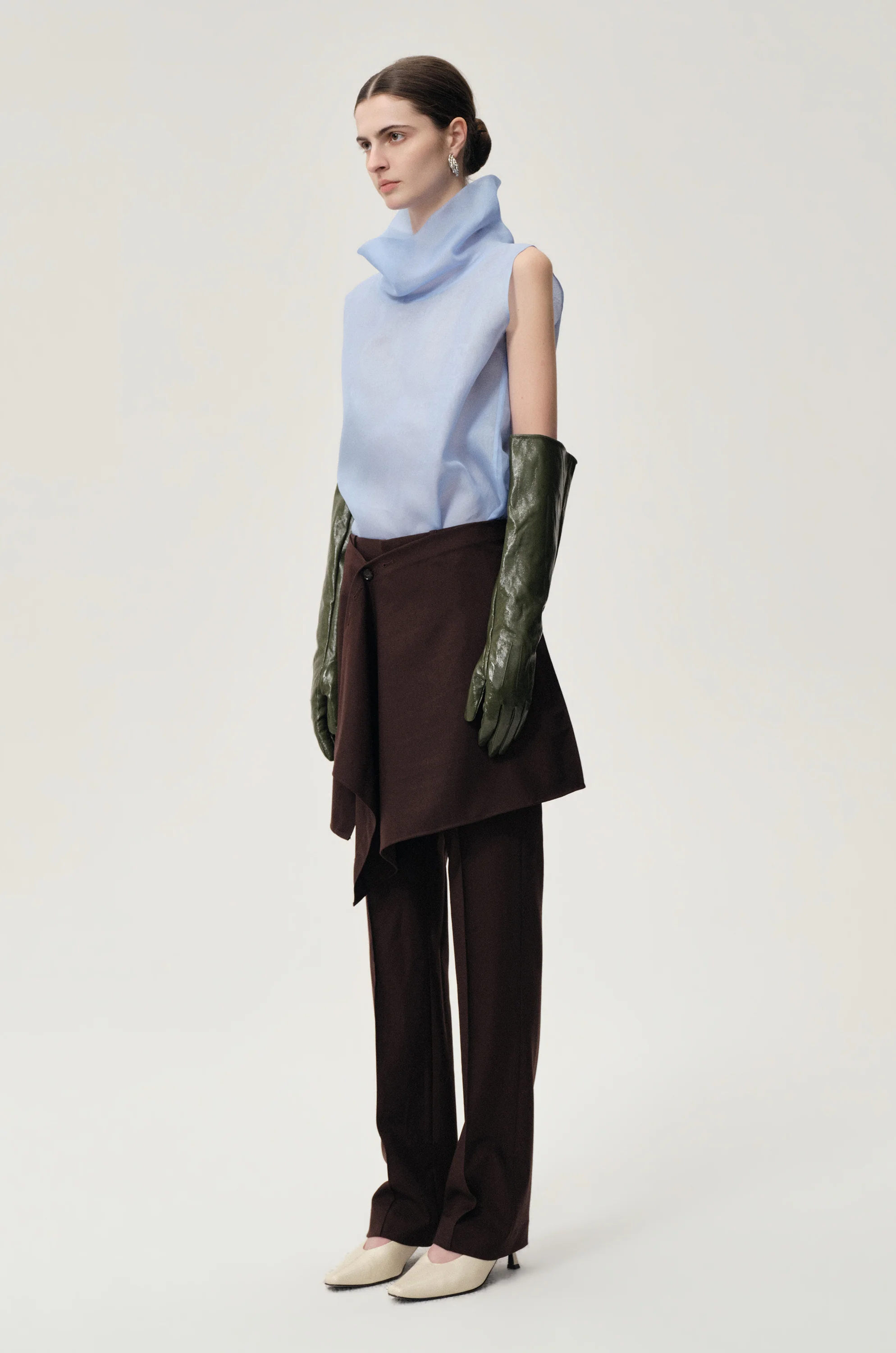 Layered Skirt Trousers Rum - Image 8