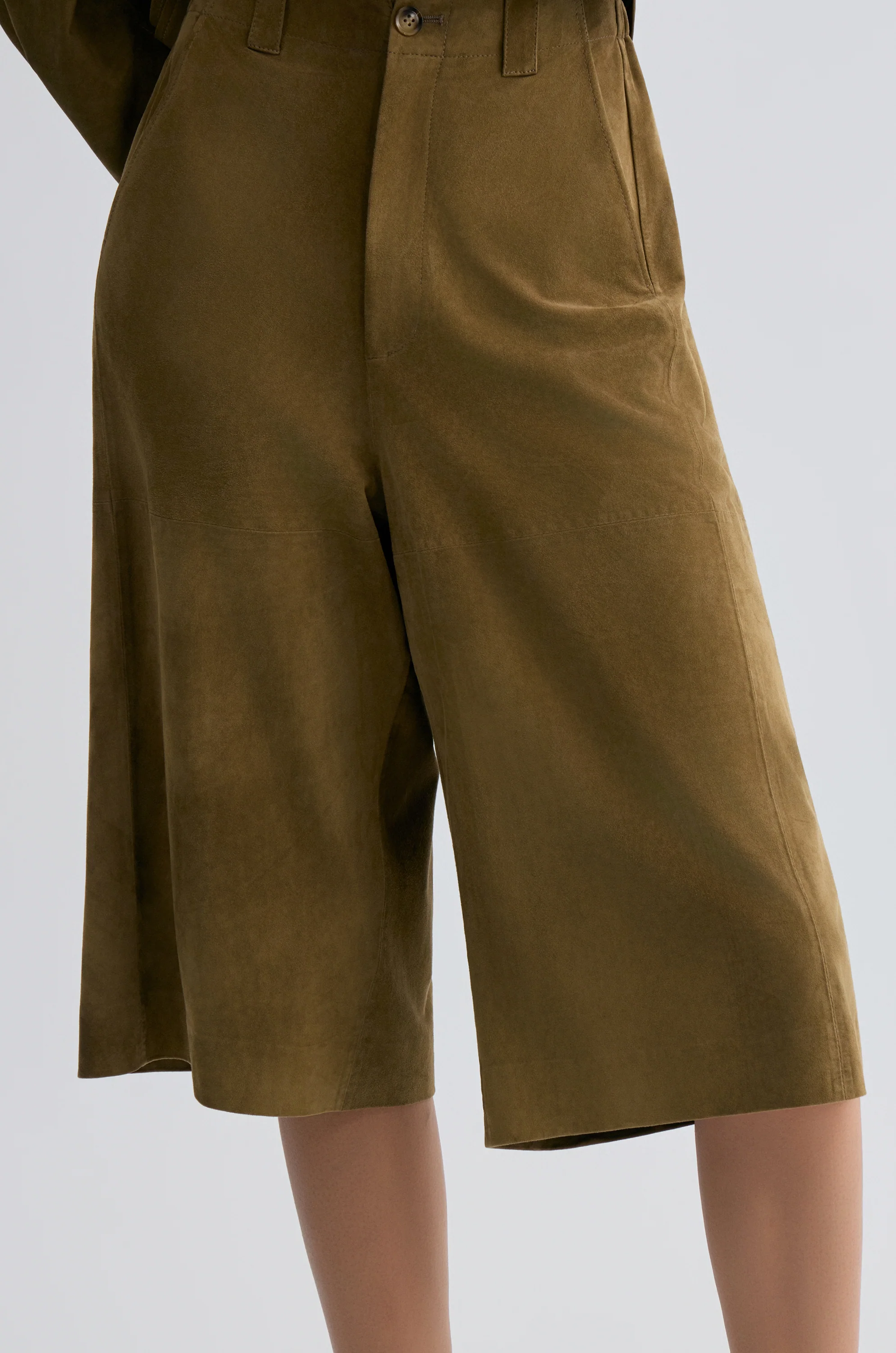 Long Suede  Bermuda Shorts - Image 3