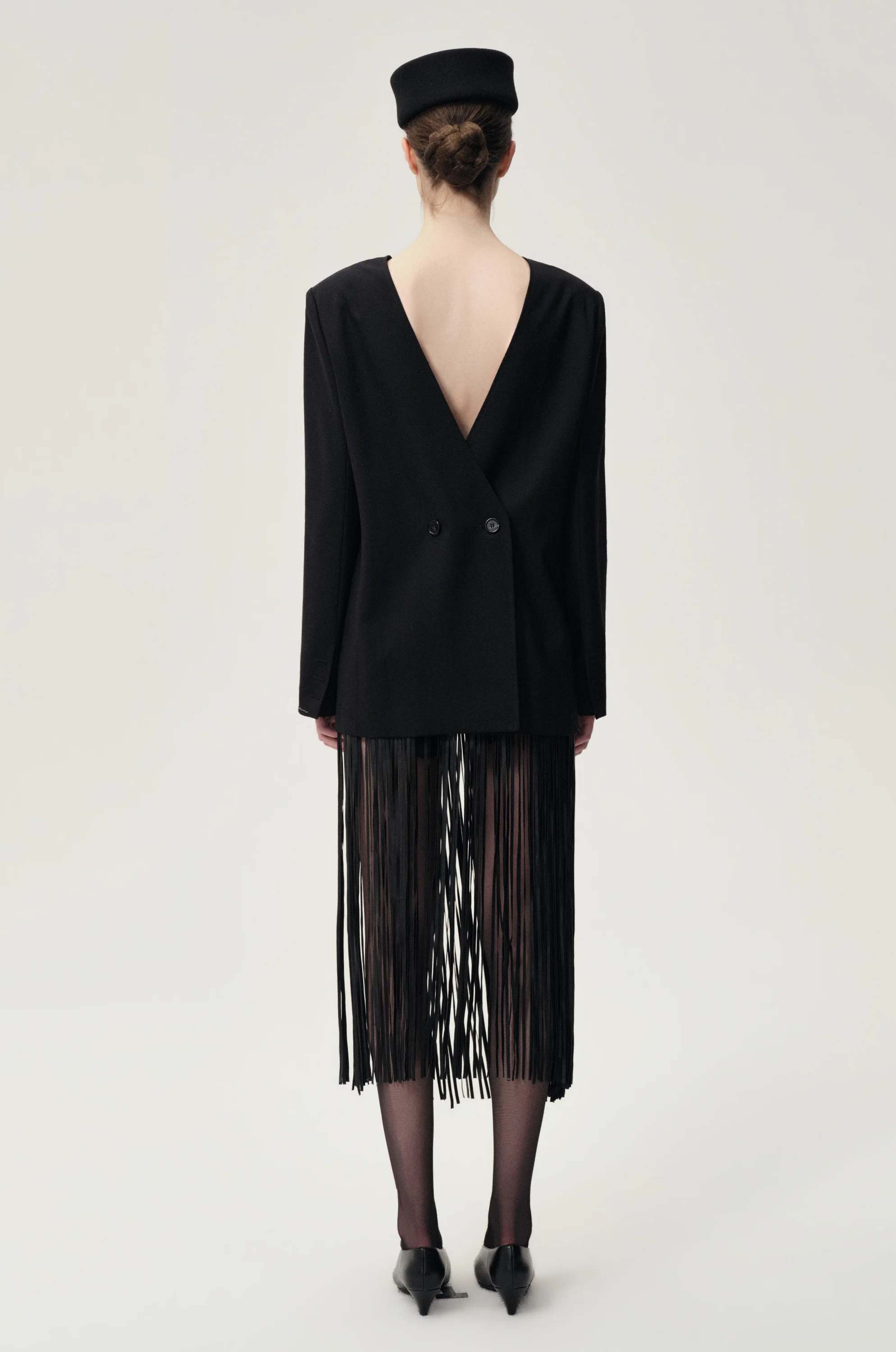 Margot Reversible Tailored Blazer Black - Image 4