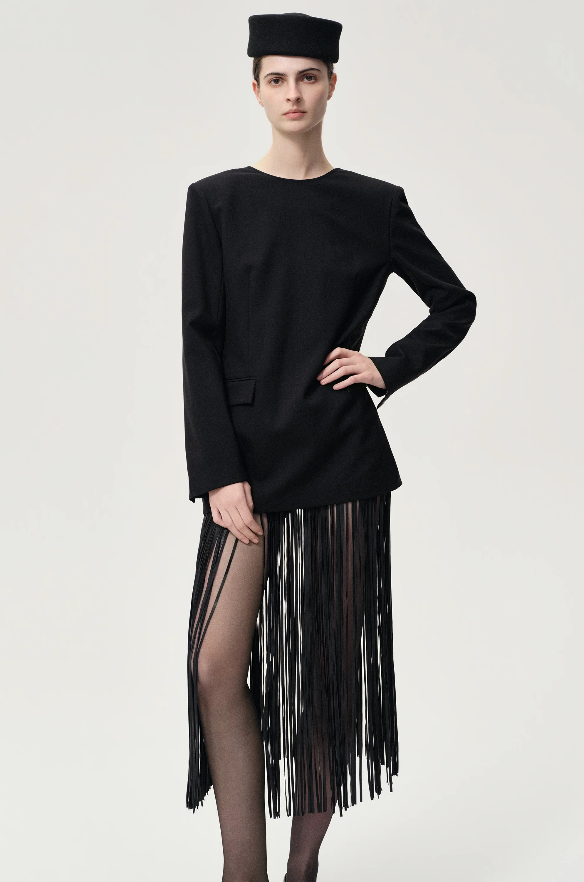 Margot Reversible Tailored Blazer Black - Image 6