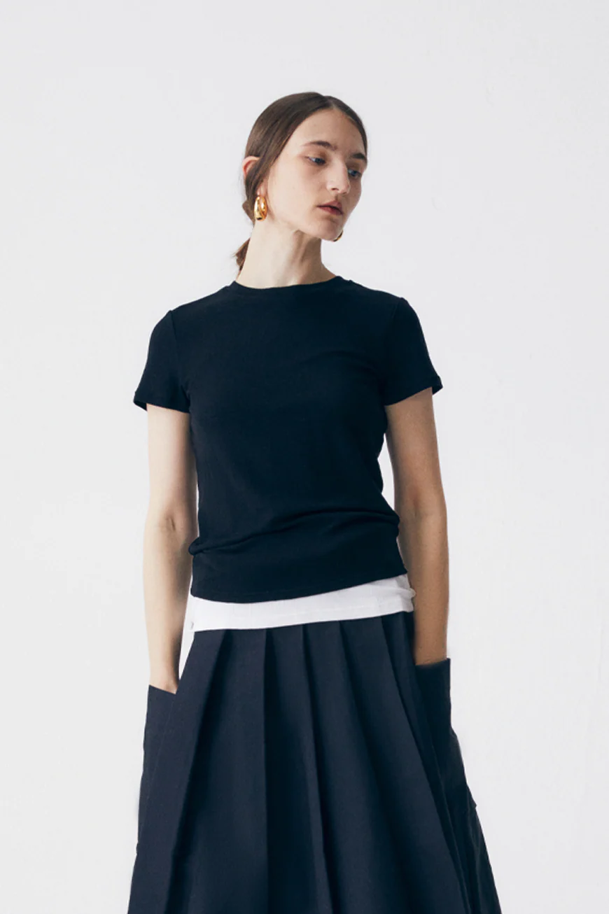 Merino Wool T-shirt - Black - Image 3