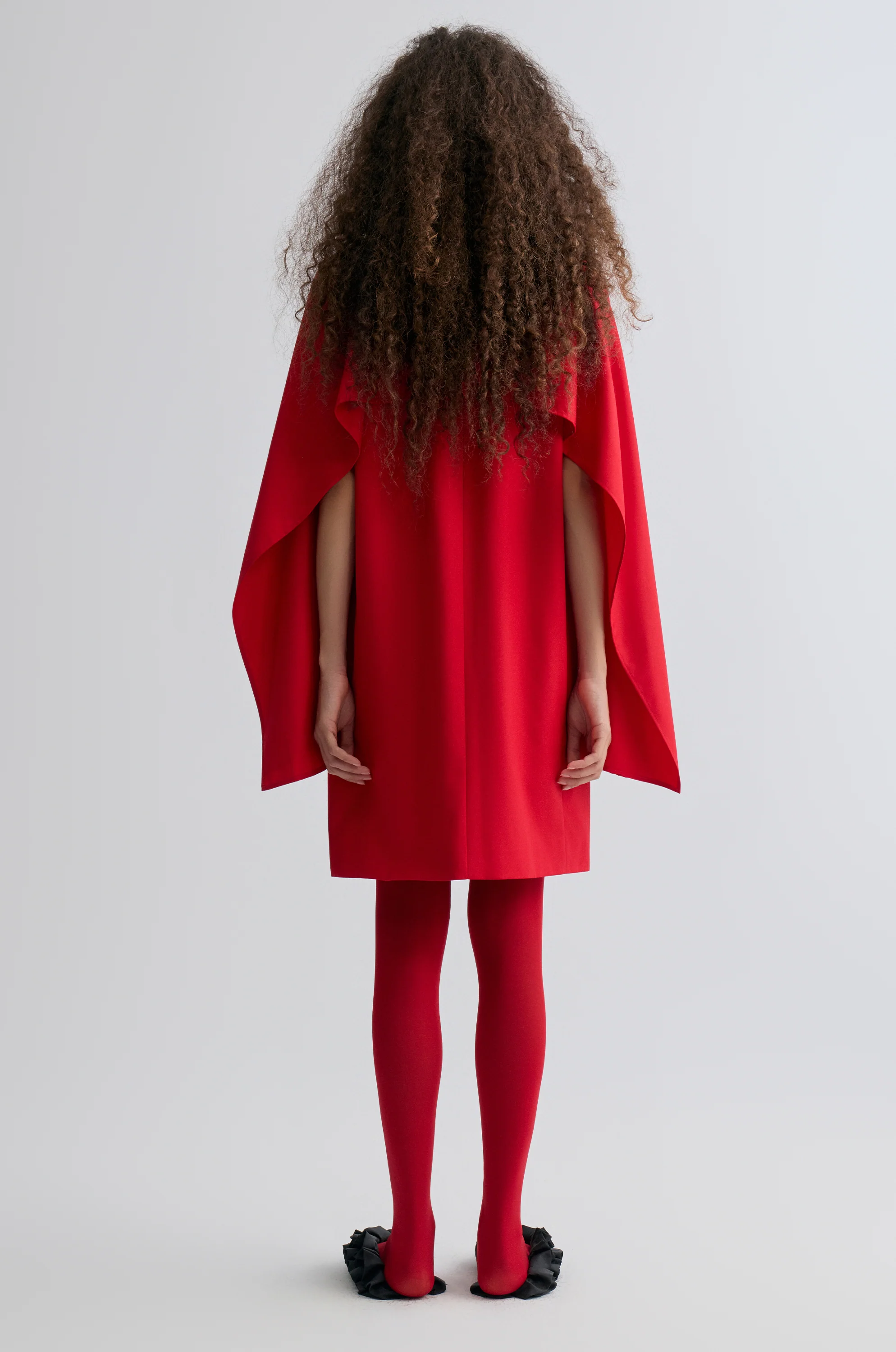 Opera Cape Dress Crimson - Image 6