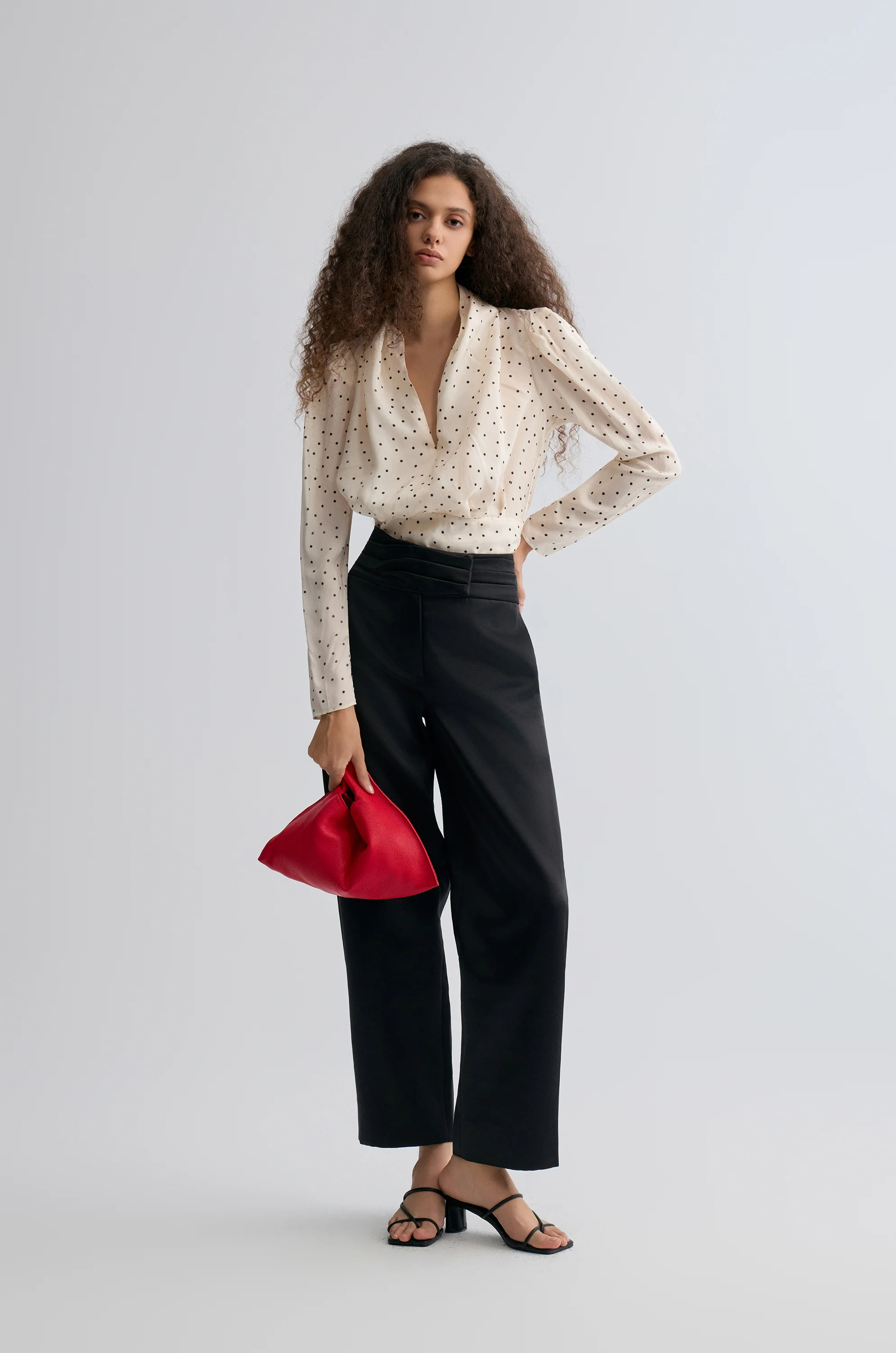 Polka Viscose Blouse - Image 7