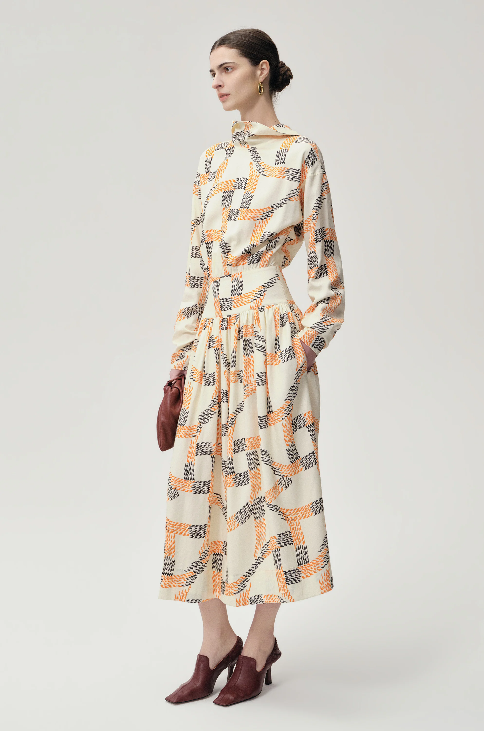 Printed Trompe-L'Ceil Dress Multi - Image 8