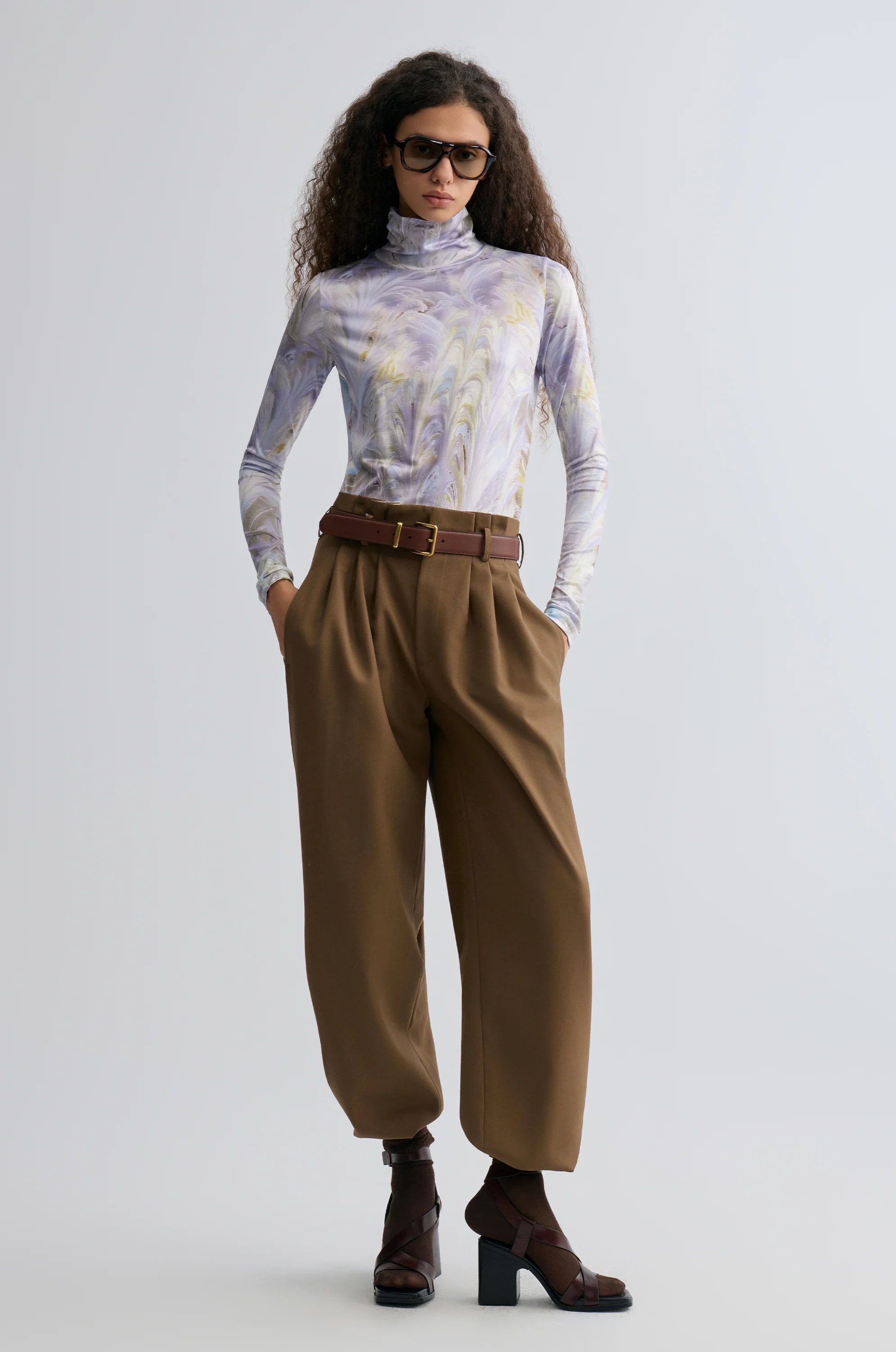 Relaxed Gabardine Trousers Pepper - Image 6