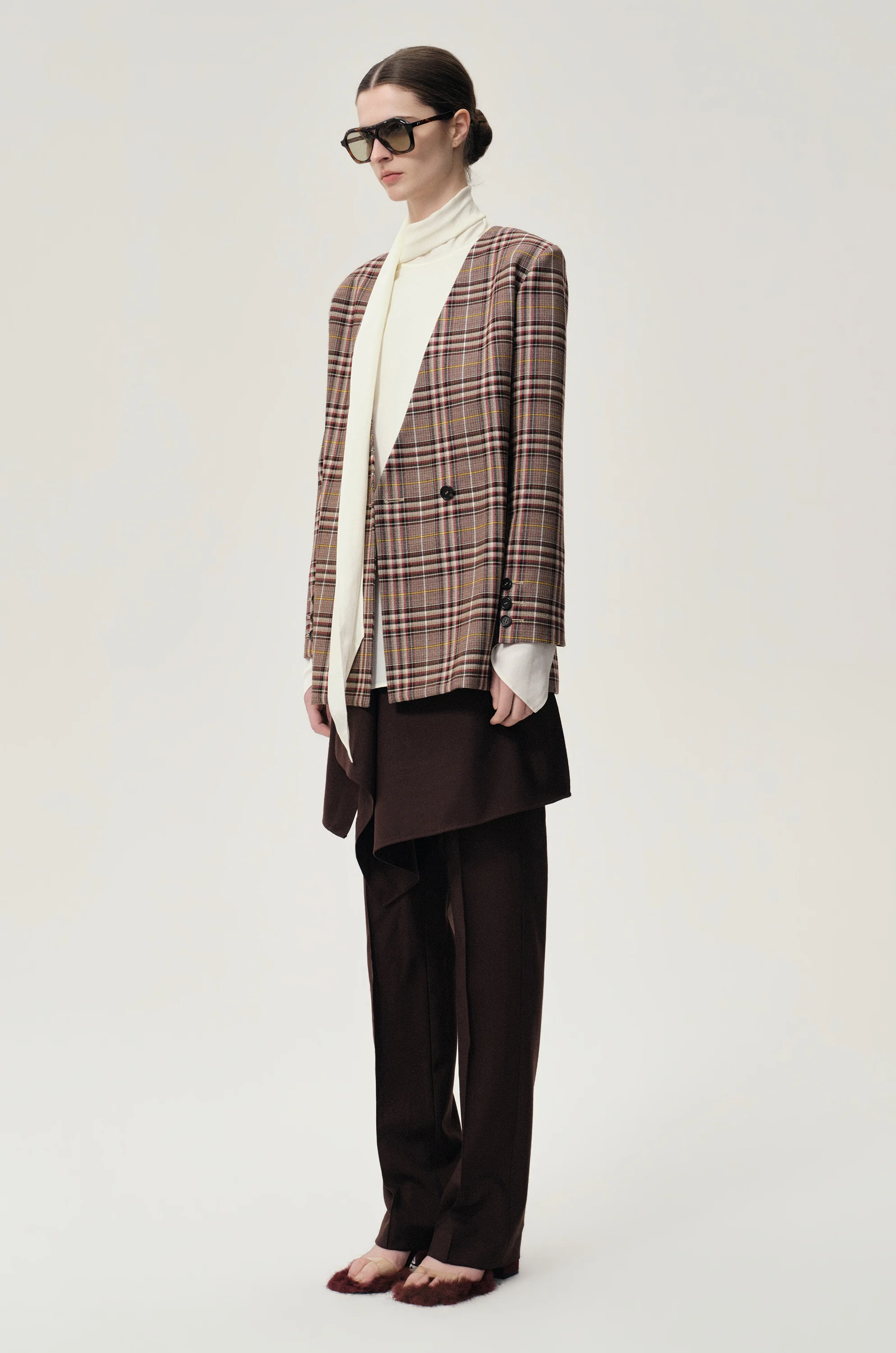 Reversible Check Blazer Espresso - Image 10