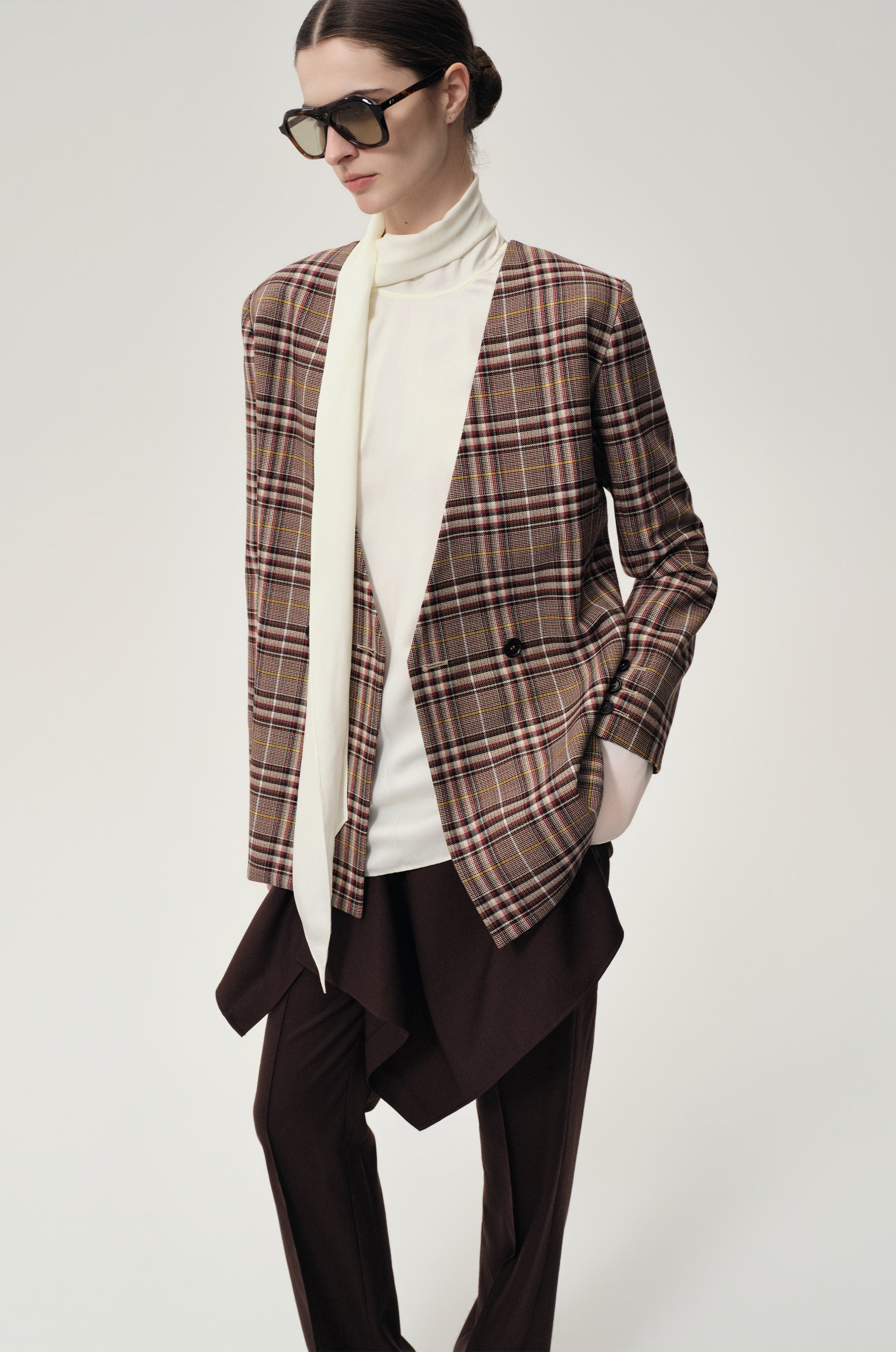 Reversible Check Blazer Espresso - Image 8