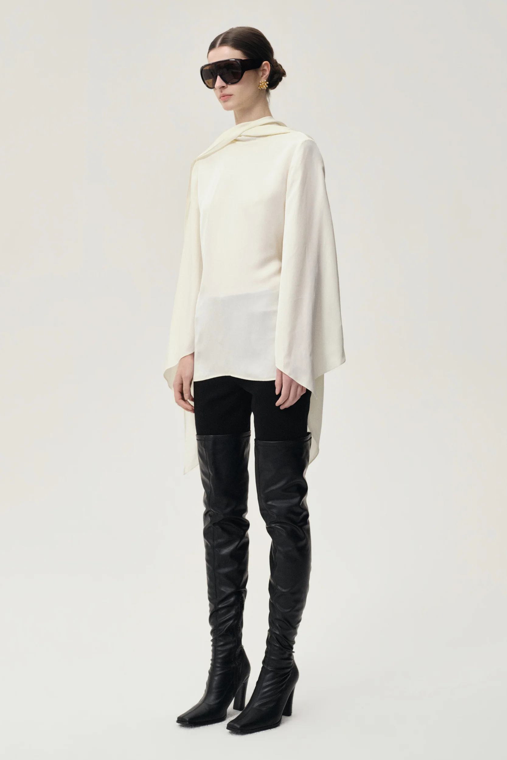 Reversible Scarf Blouse Ecru - Image 2