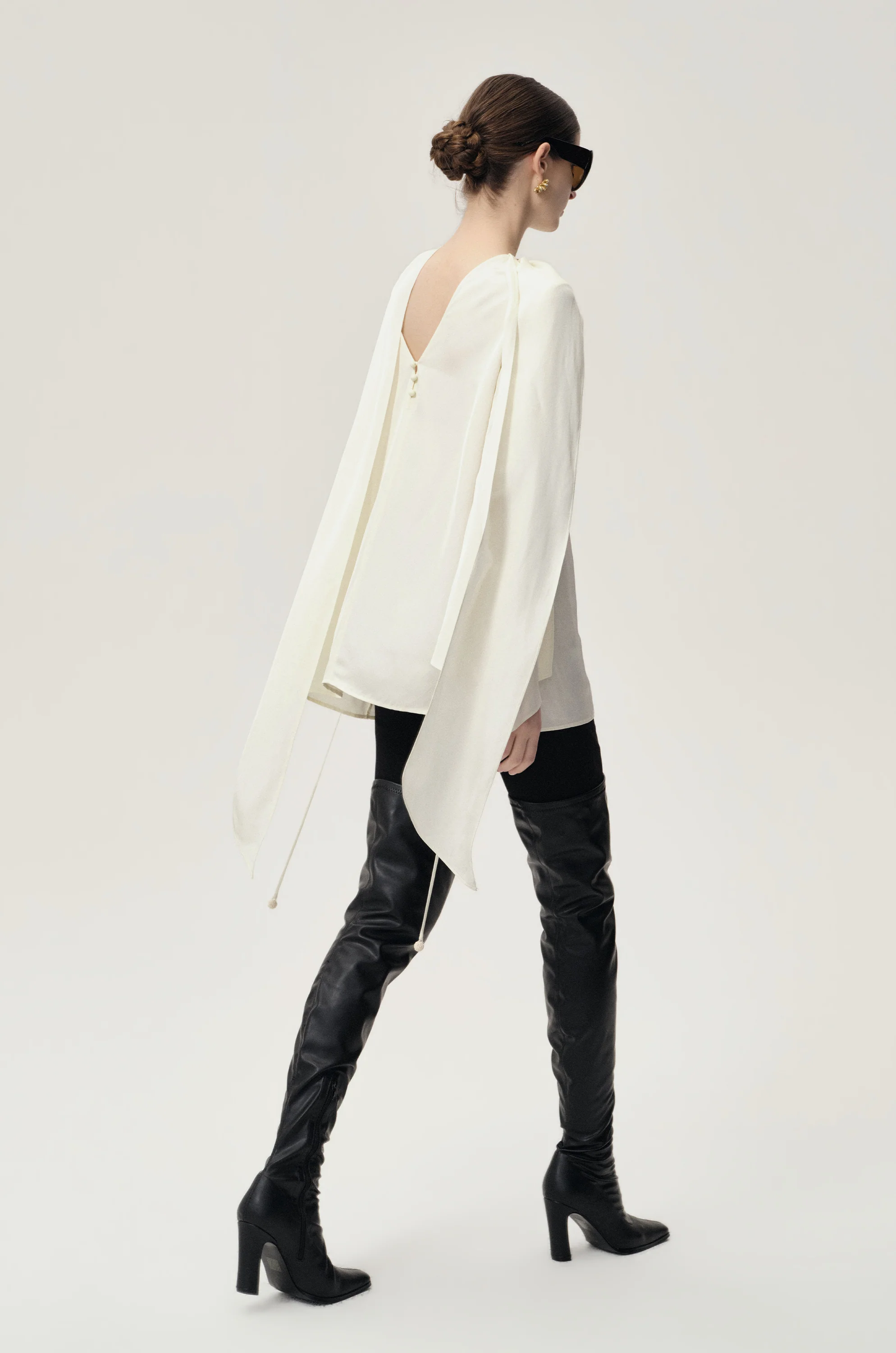 Reversible Scarf Blouse Ecru - Image 6