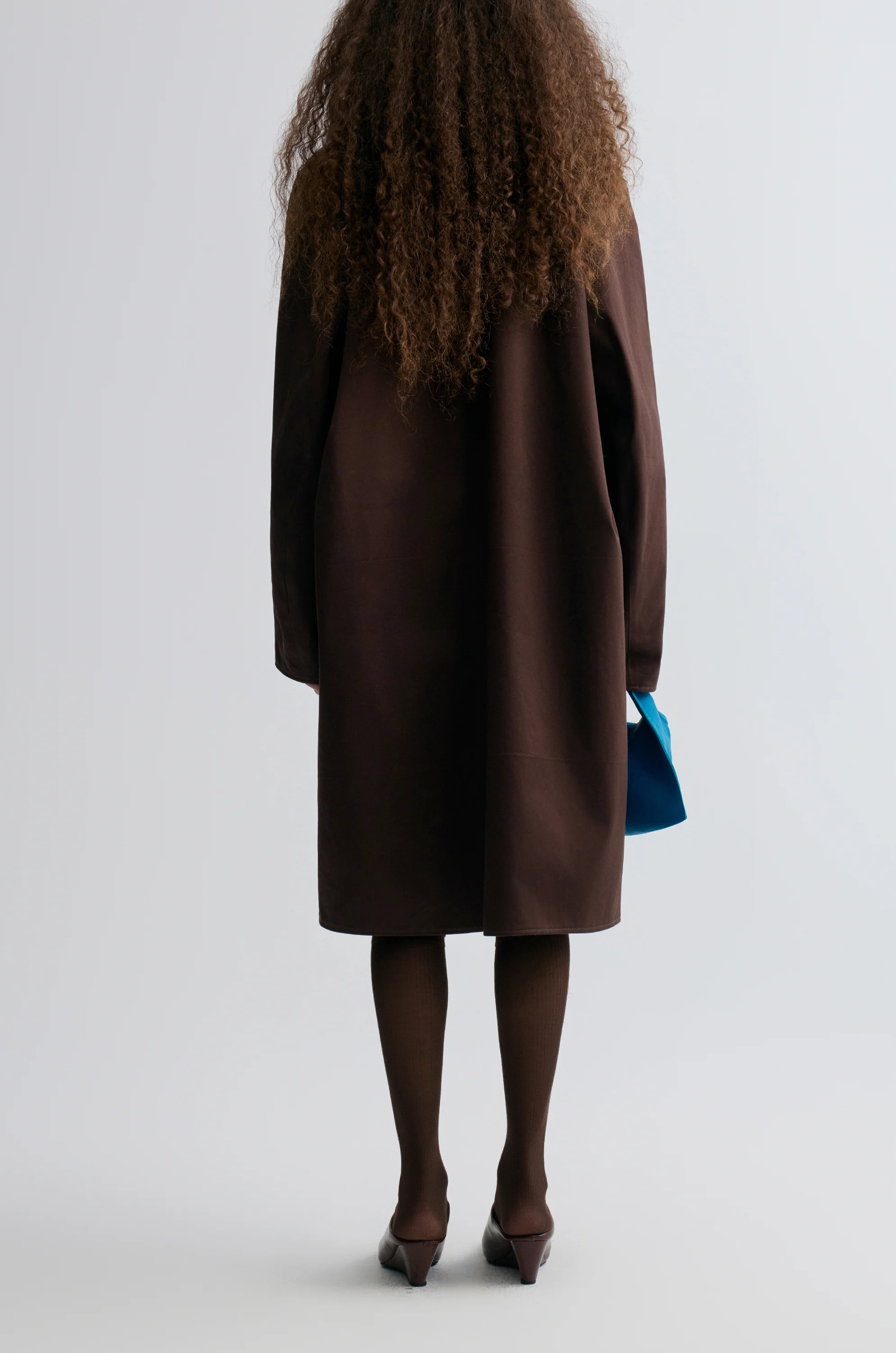 Reversible Twill and Check Trench Coat Almandine - Image 5