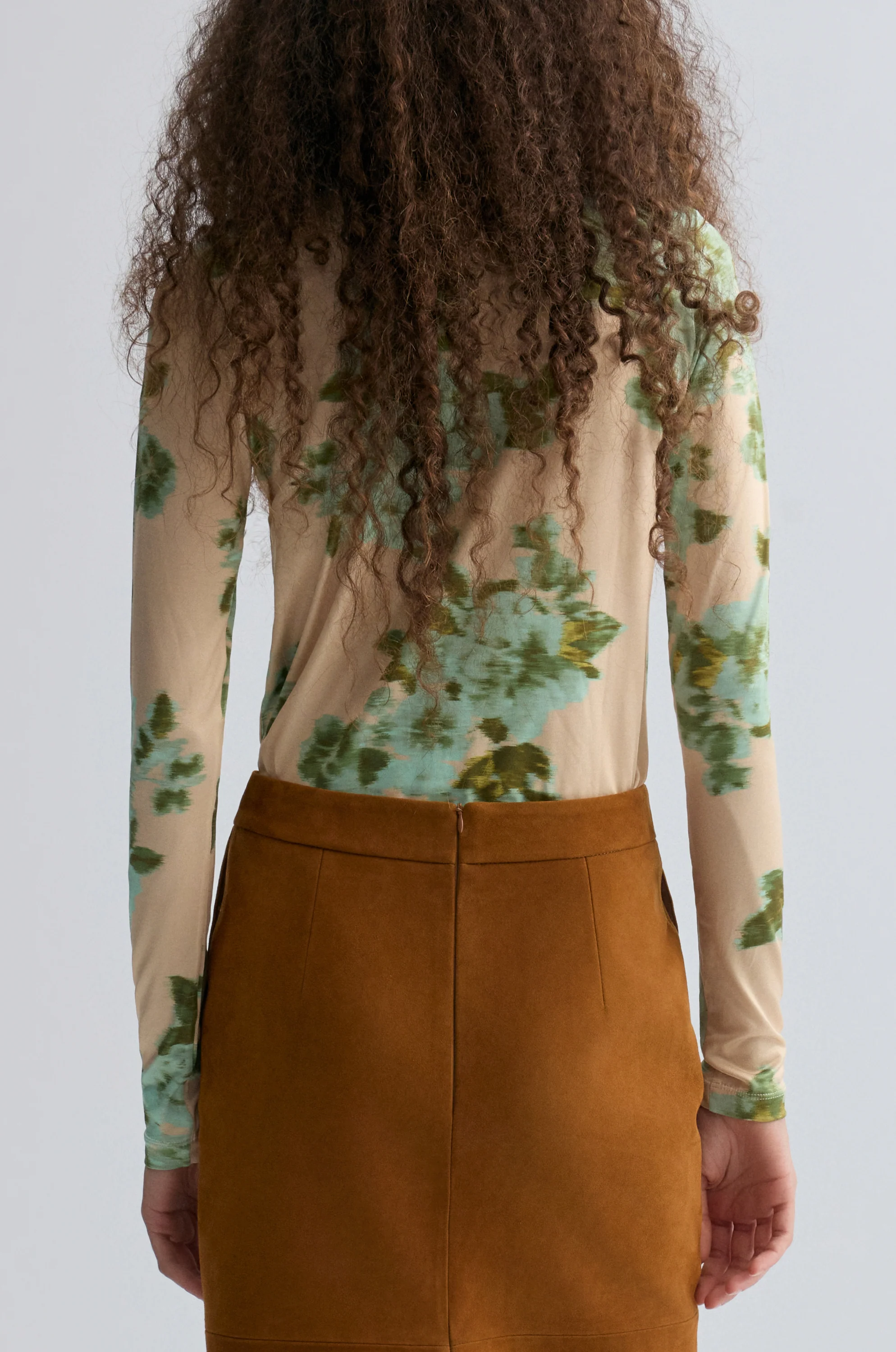 Rosetta Long Sleeve Turtleneck Top Beige - Image 5