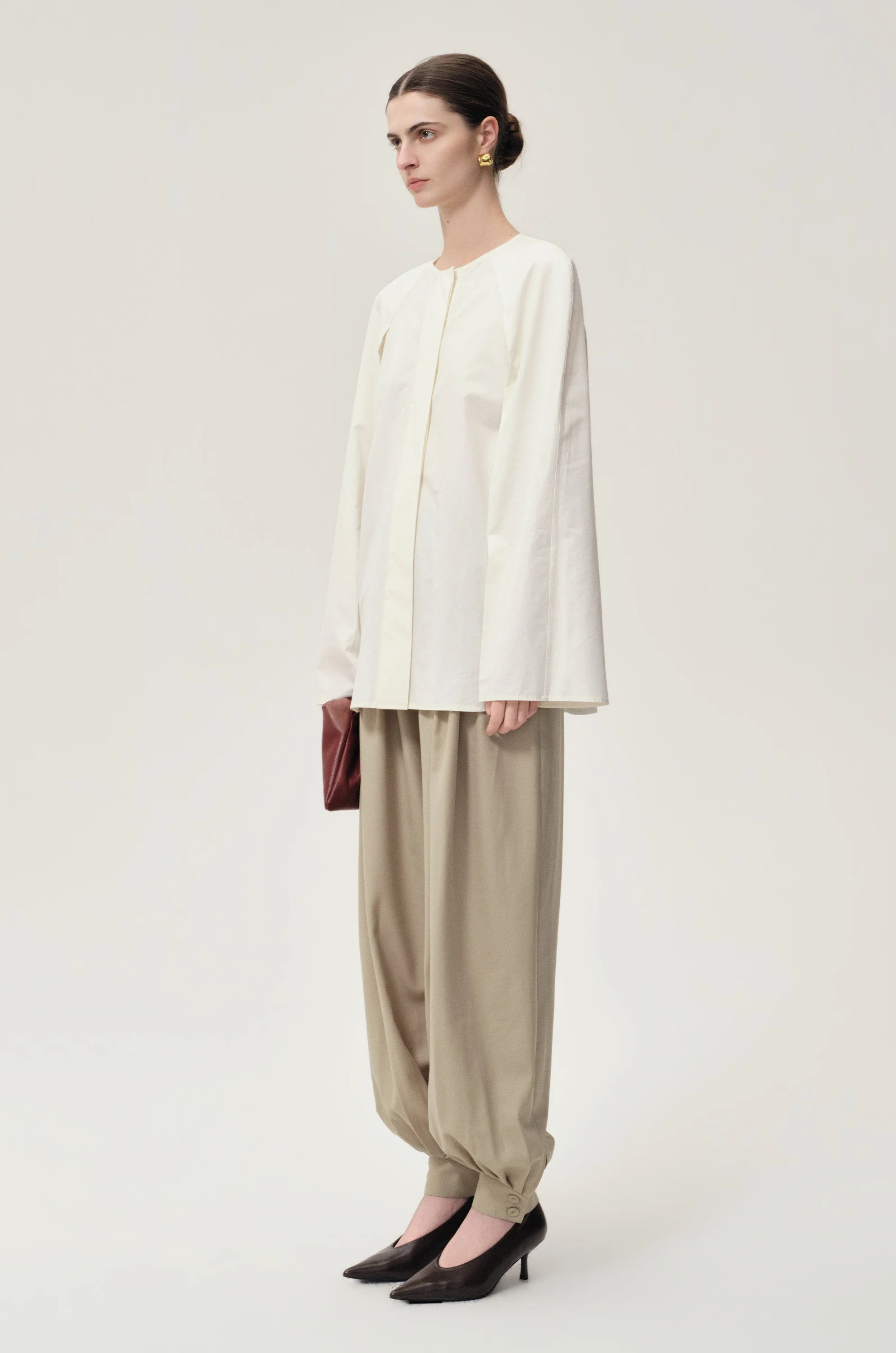 Sculptural Shaped Shirt Off-White - Image 4