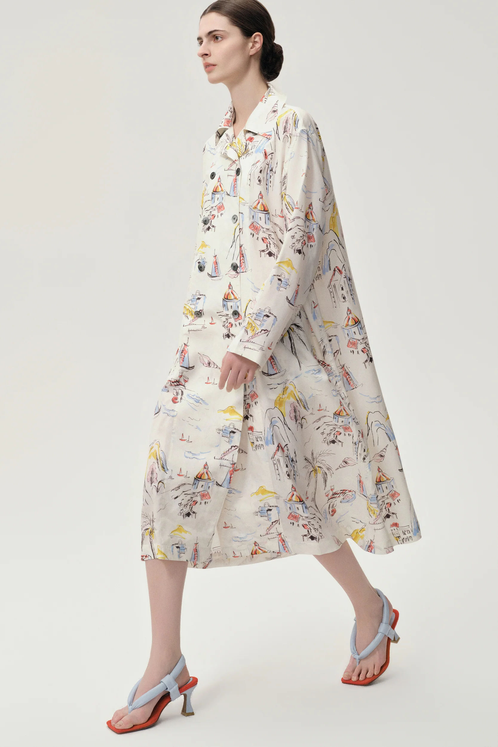 Sieste Printed  Silk-blend Trench - Image 6