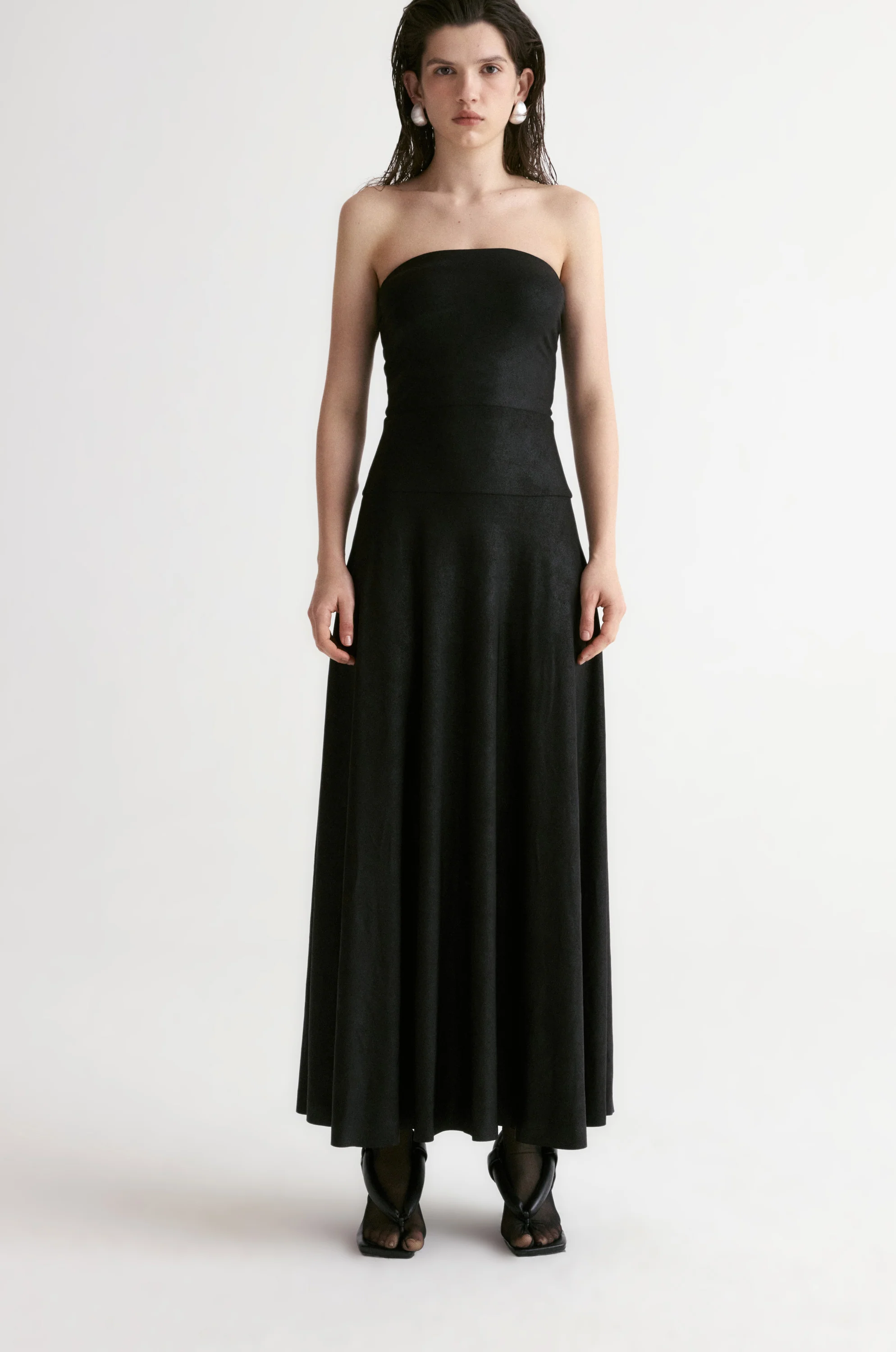 Strapless Jersey Maxi Dress - Image 11