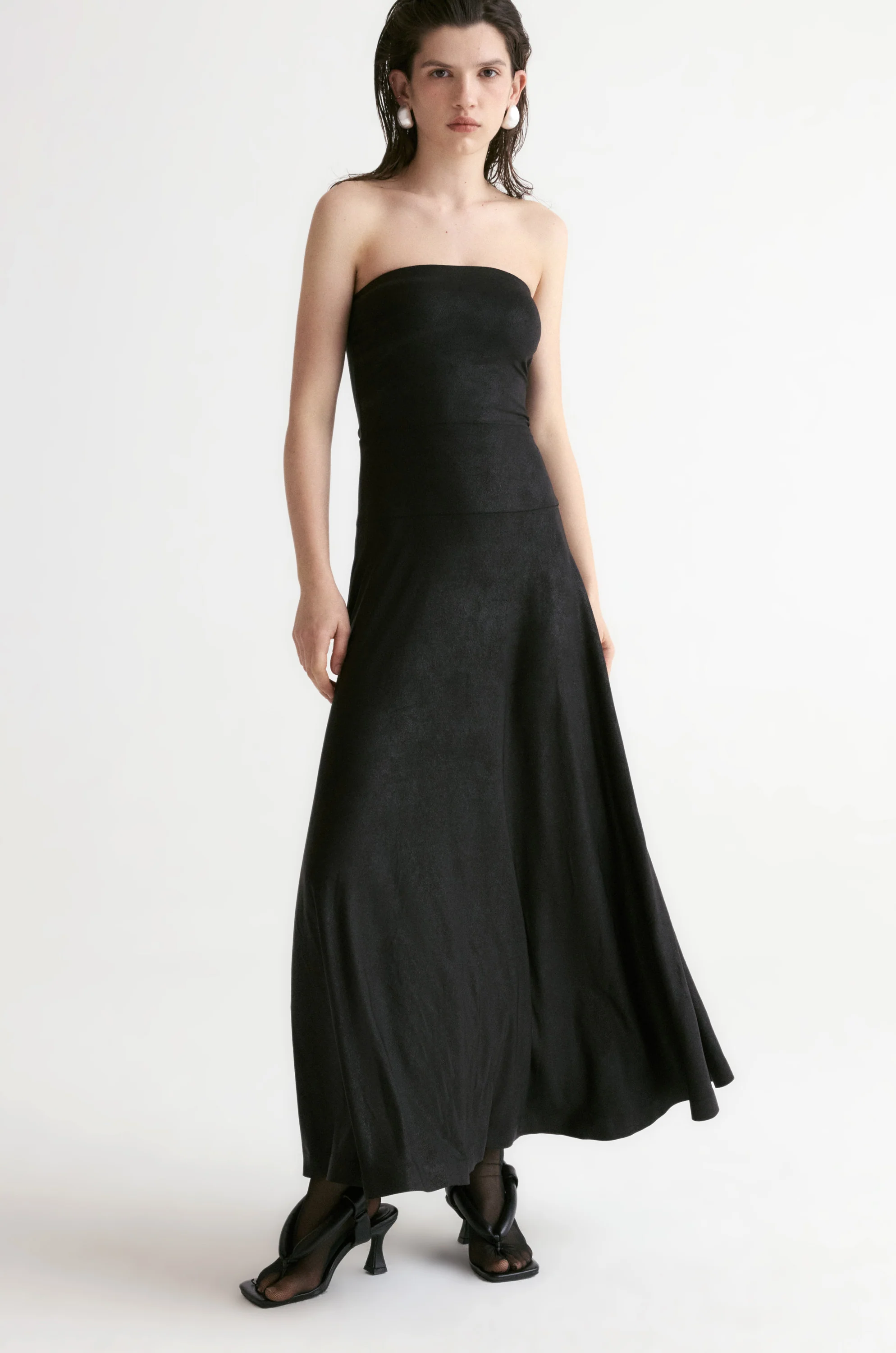 Strapless Jersey Maxi Dress - Image 4