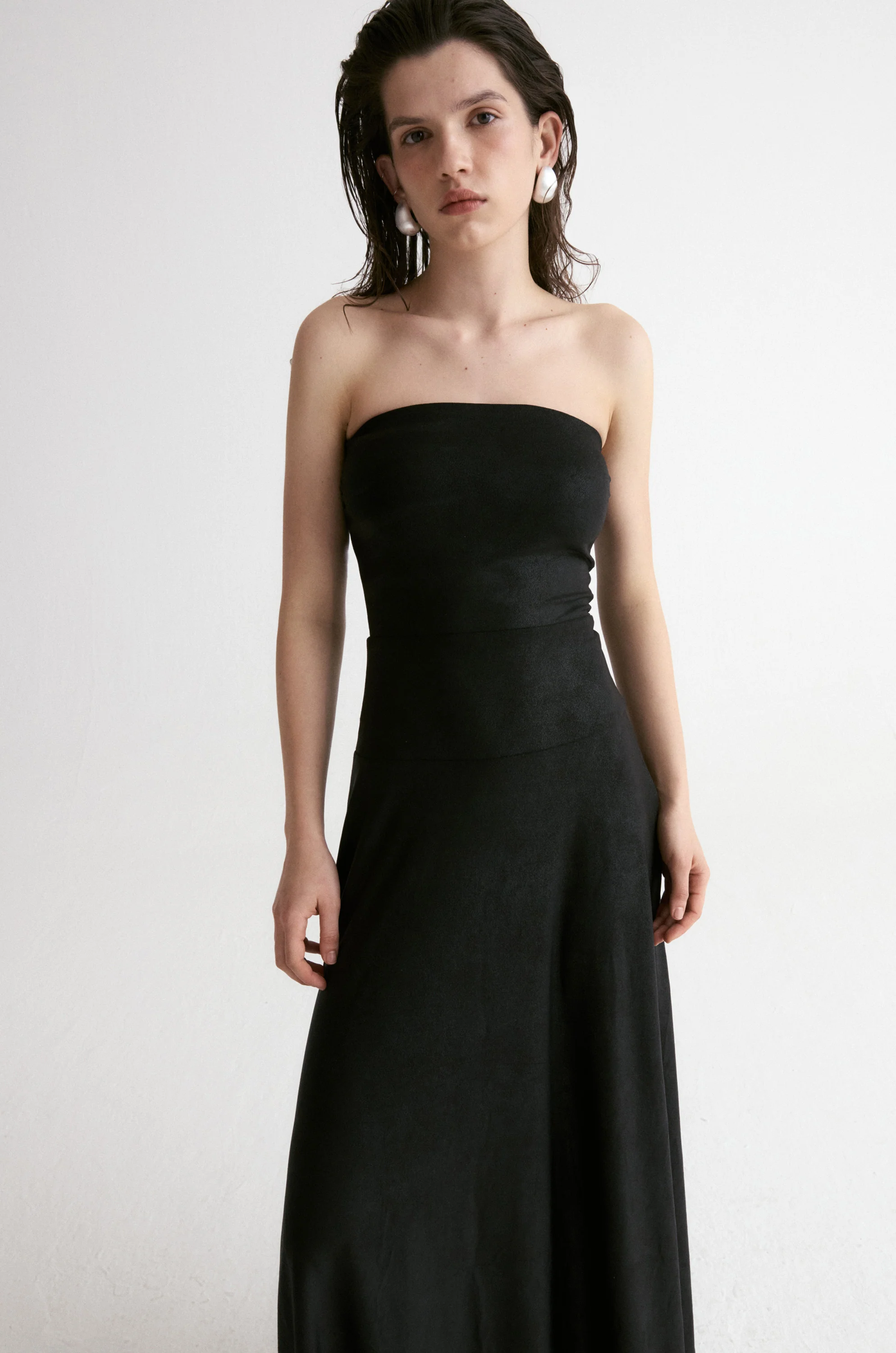 Strapless Jersey Maxi Dress - Image 6