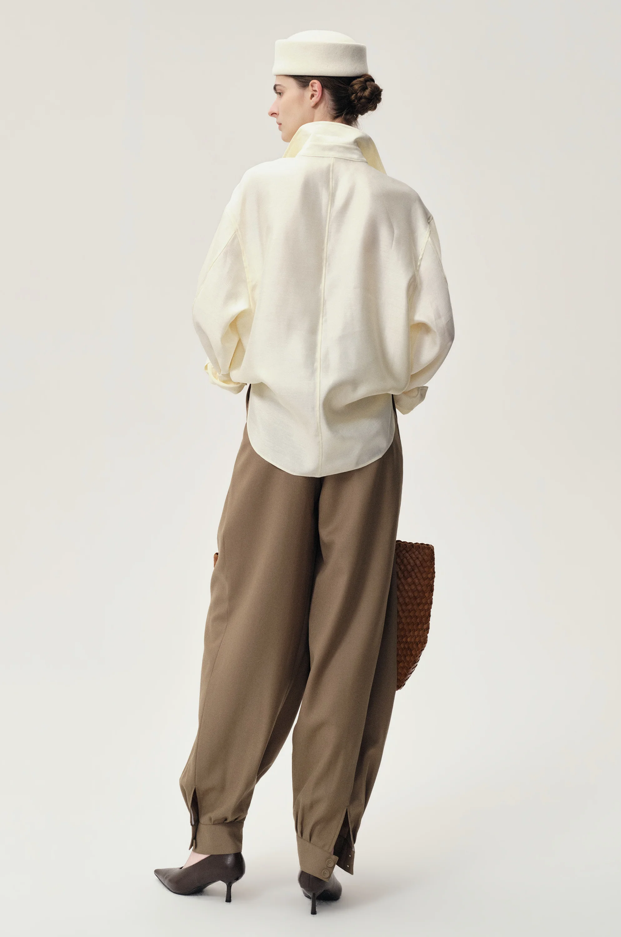 Stud-embellished Shirt Vanilla - Image 4