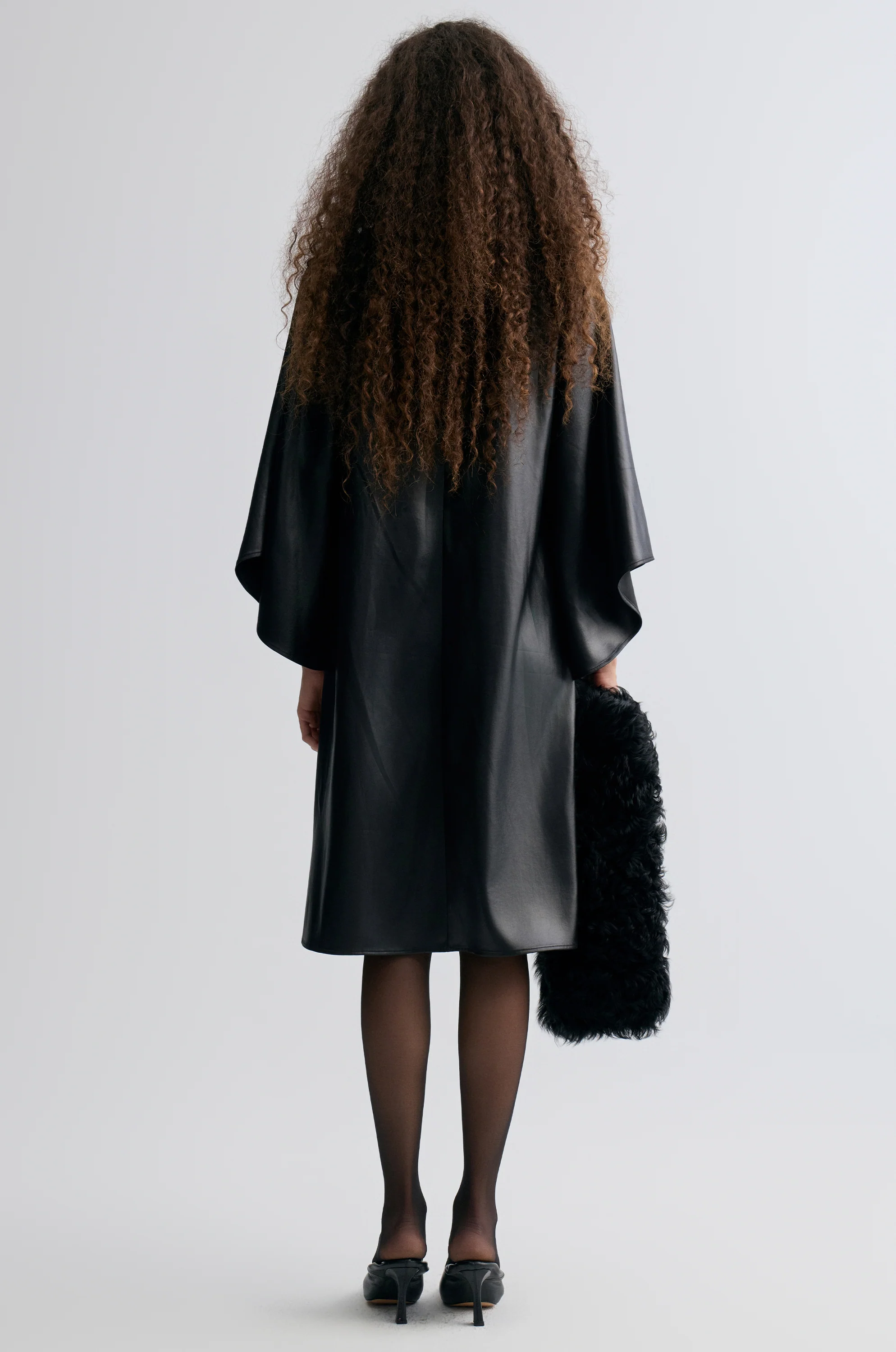 Waxed Slouch-neck Dress - Image 5