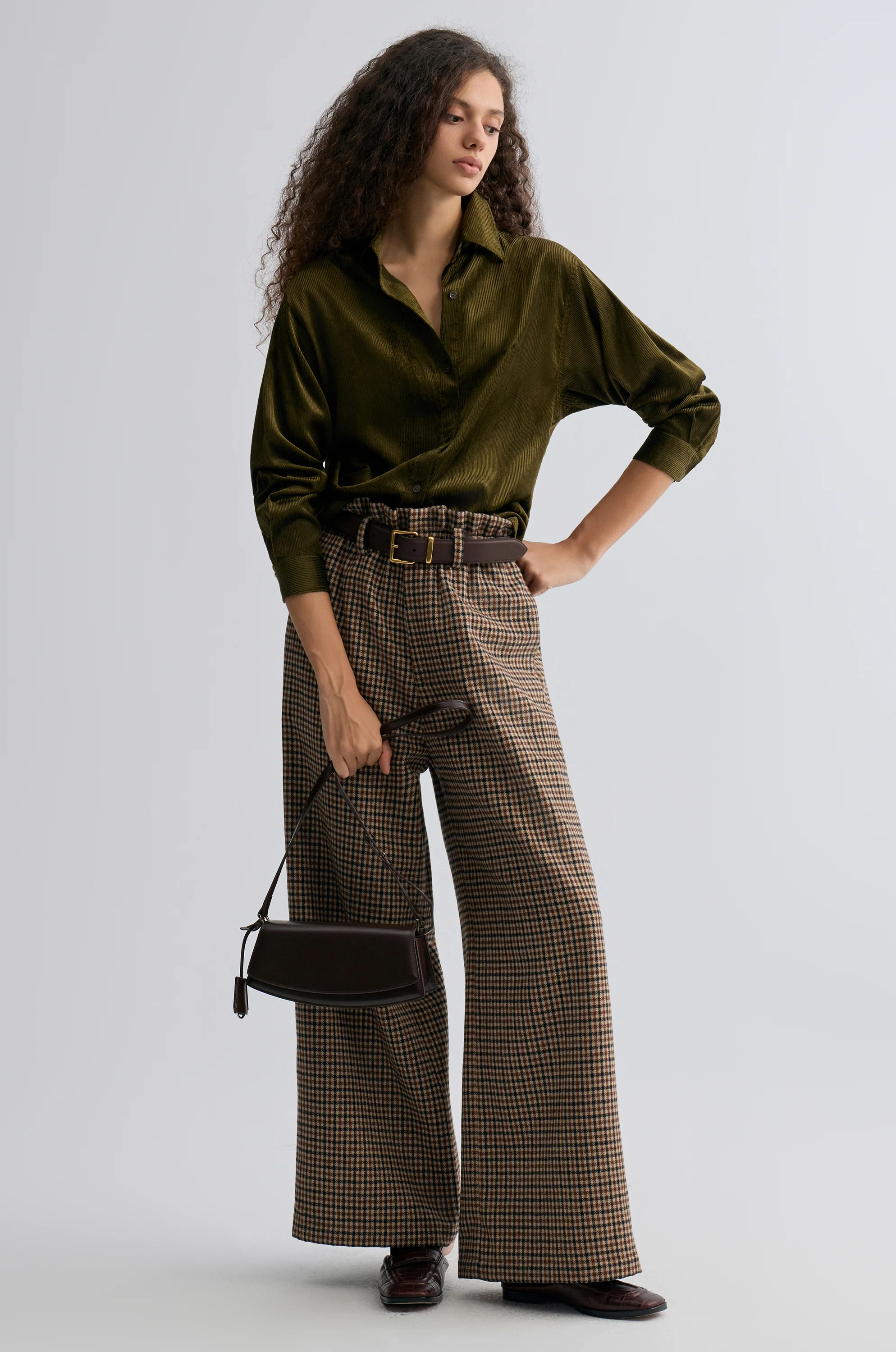 Weekend Corduroy Blouse Peat Moss - Image 4