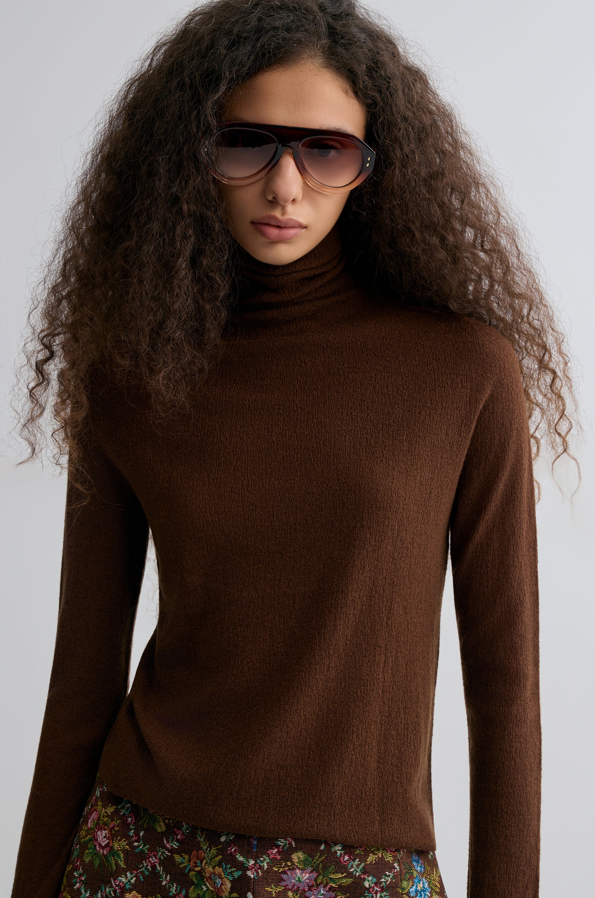 Wholegarment Fine Turtleneck Rust - Image 7